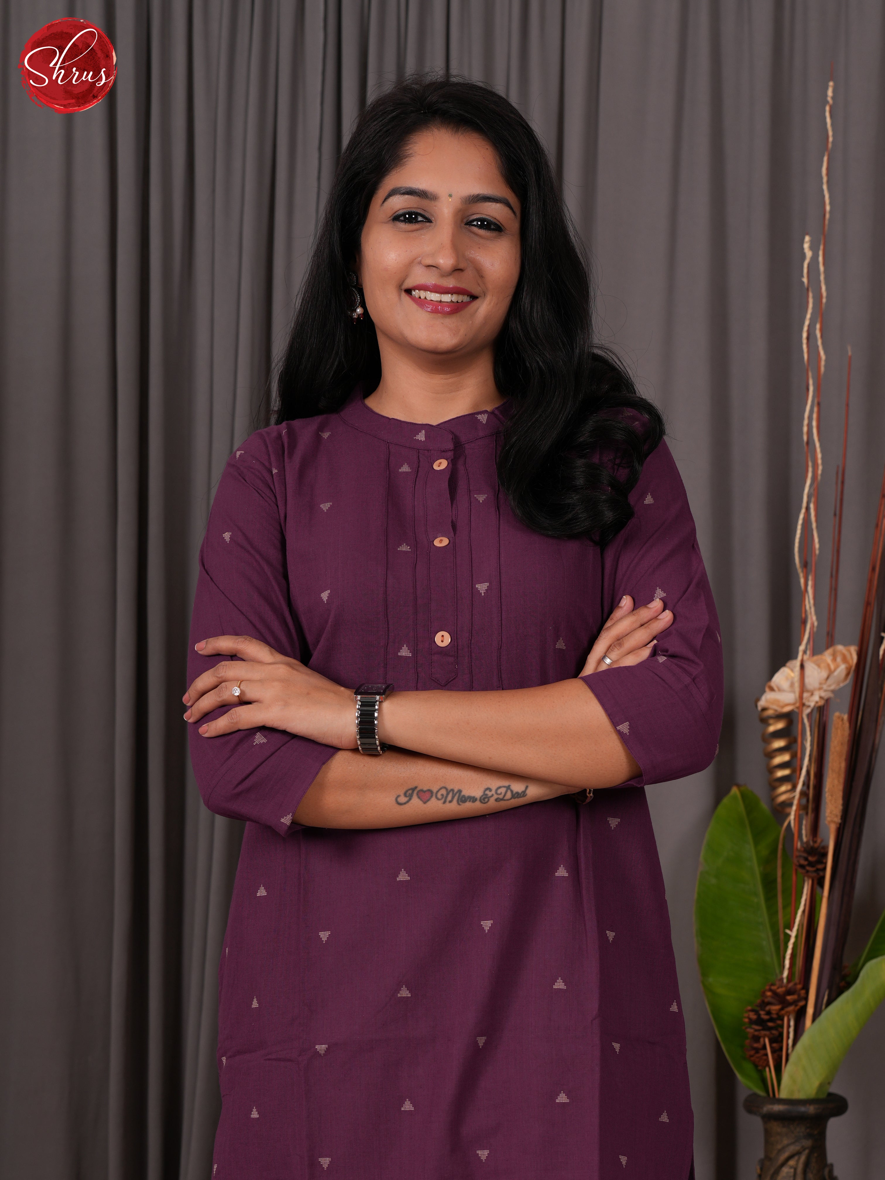 Purple-Readymade Kurti - Shop on ShrusEternity.com