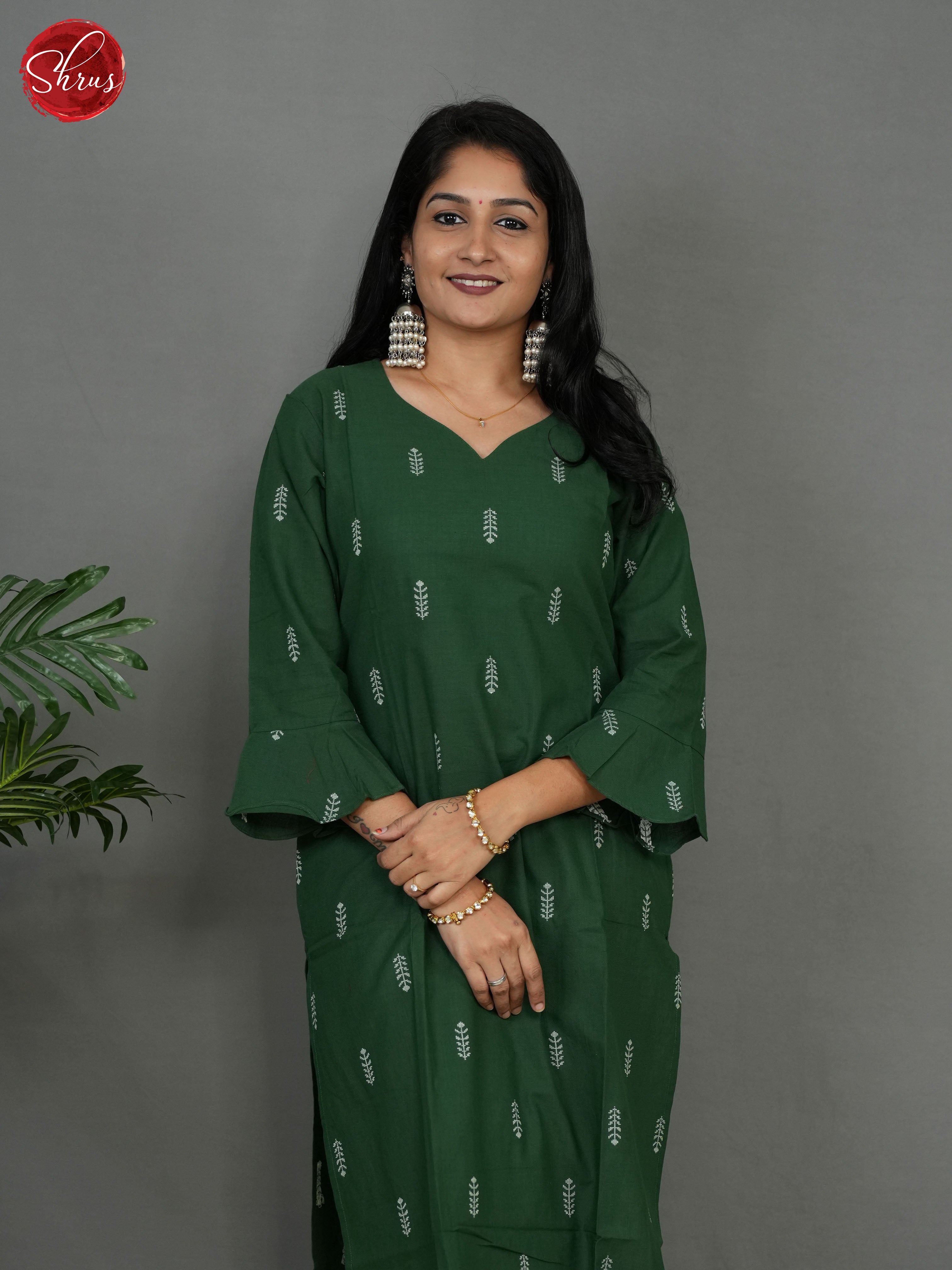 Green - Readymade Kurti - Shop on ShrusEternity.com