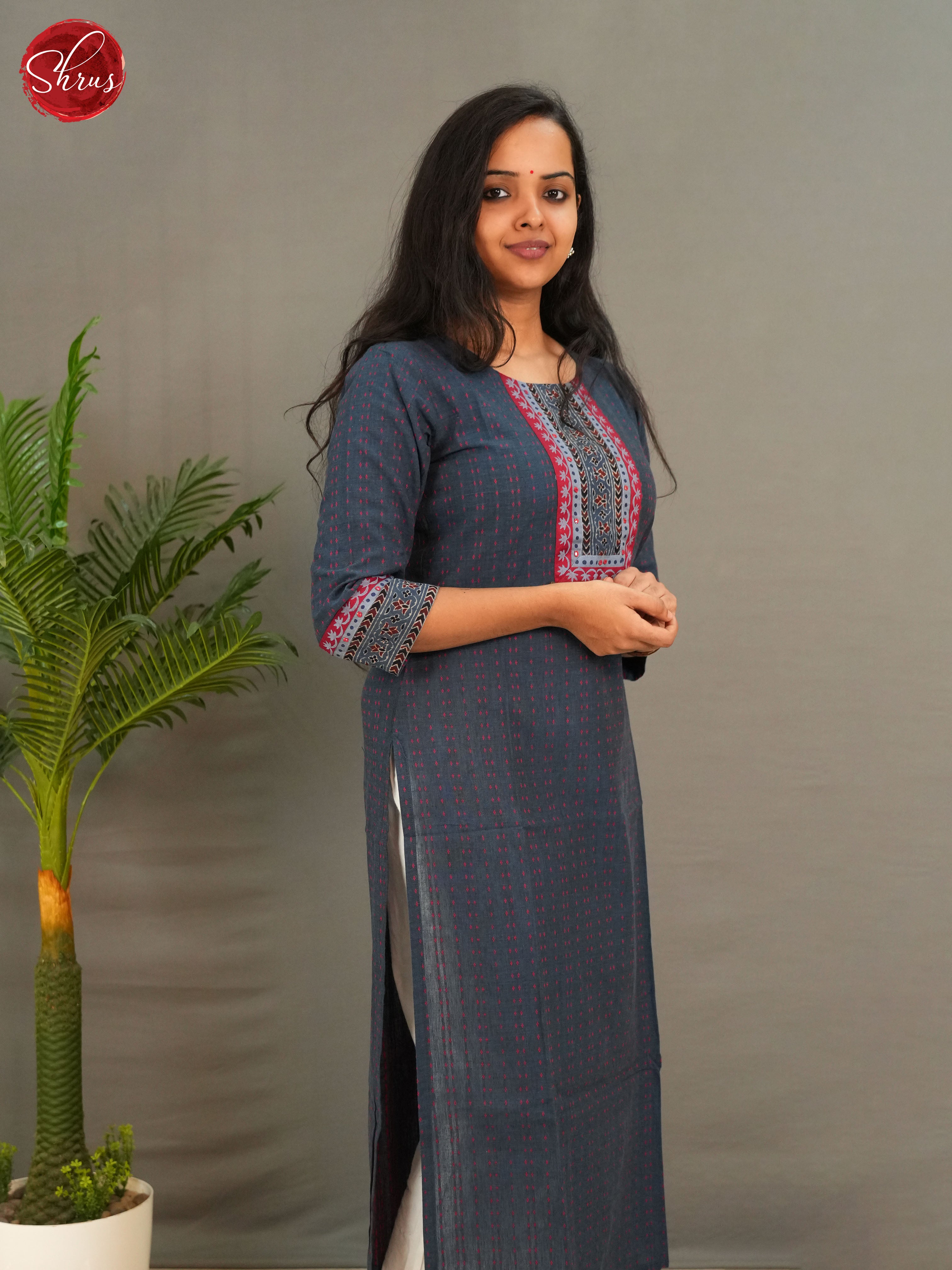 Blue - Readymade Kurti - Shop on ShrusEternity.com