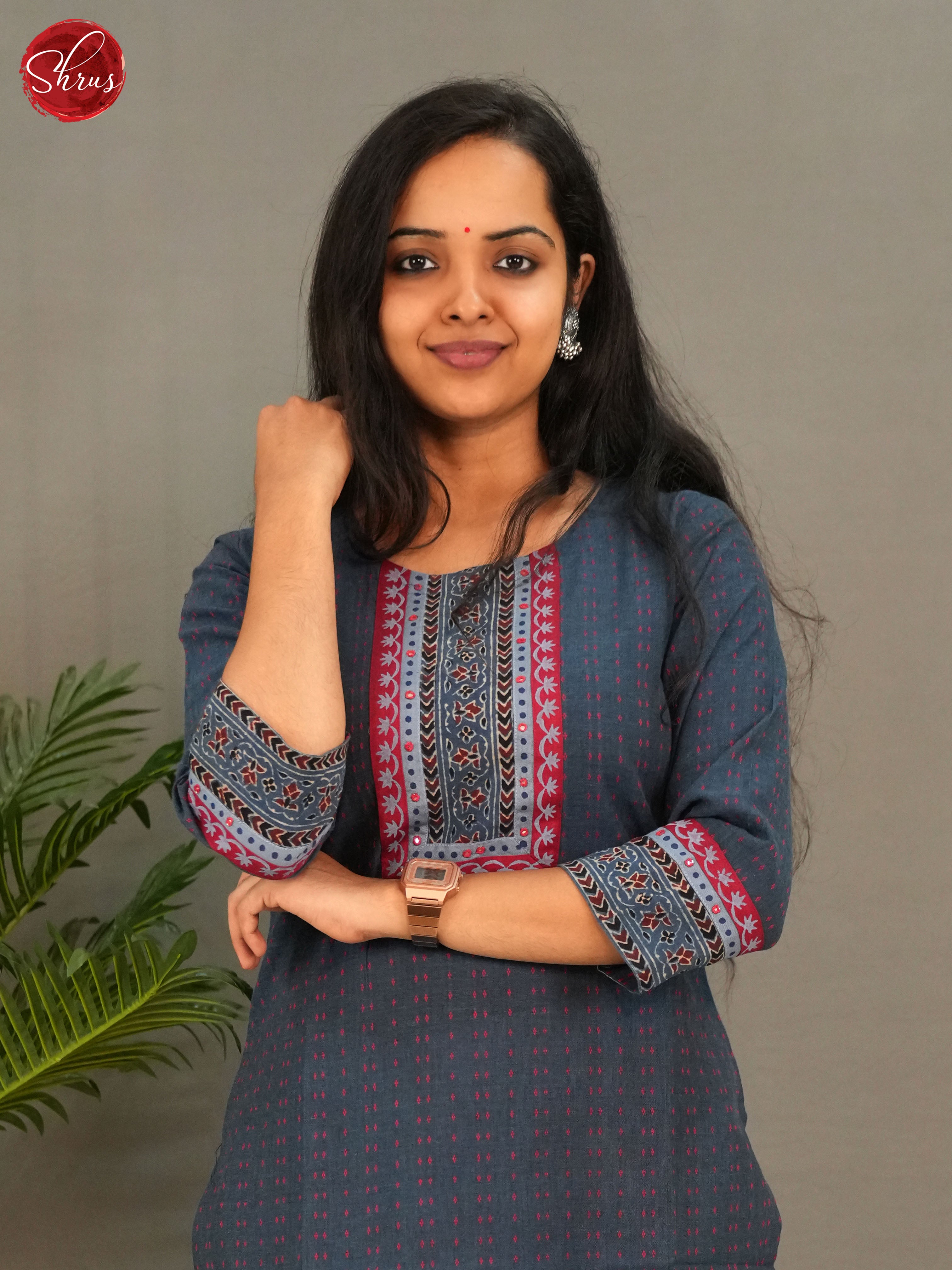 Blue - Readymade Kurti - Shop on ShrusEternity.com