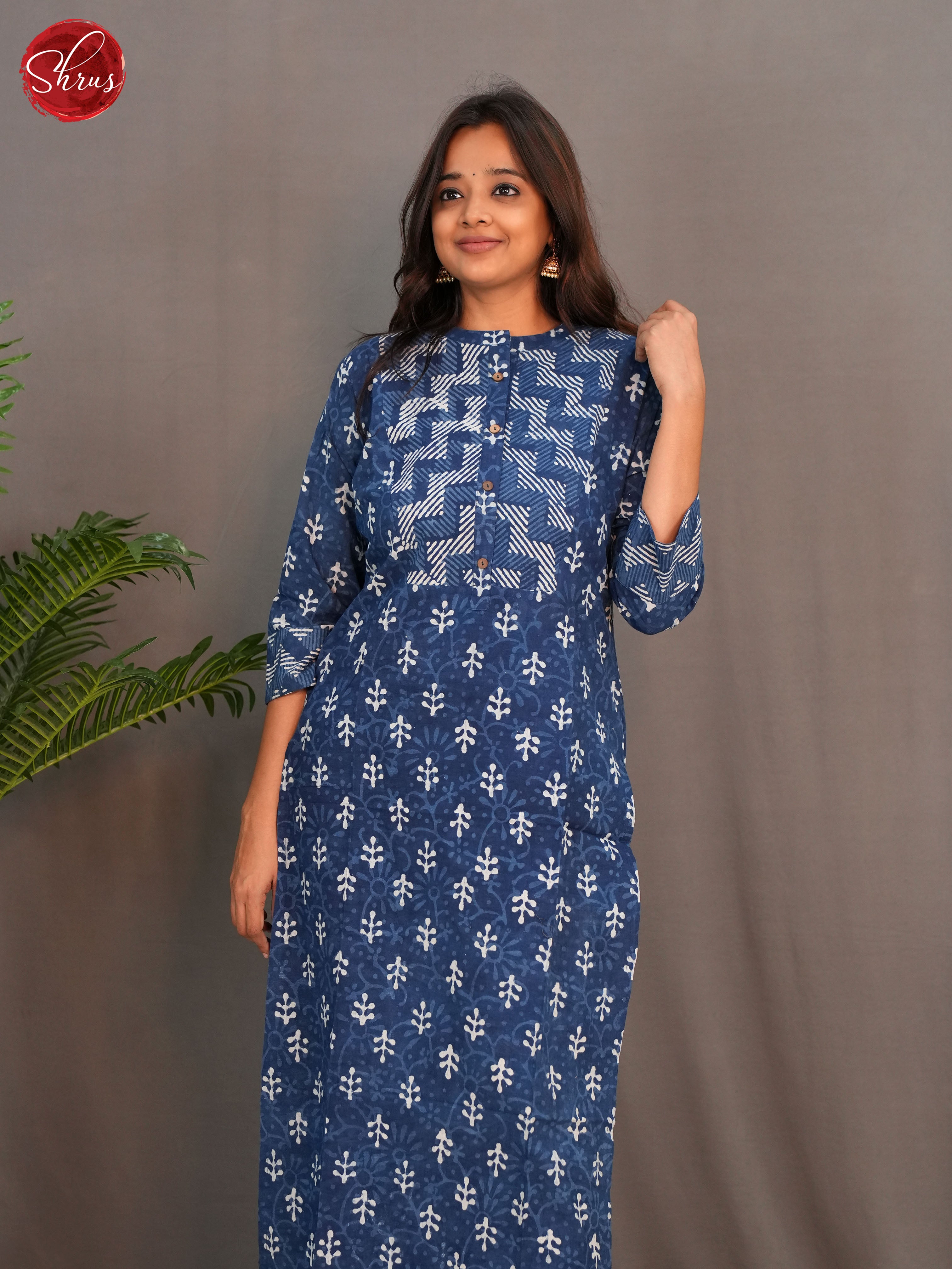 blue - casual Printed 2pc Readymade Salwar - Shop on ShrusEternity.com