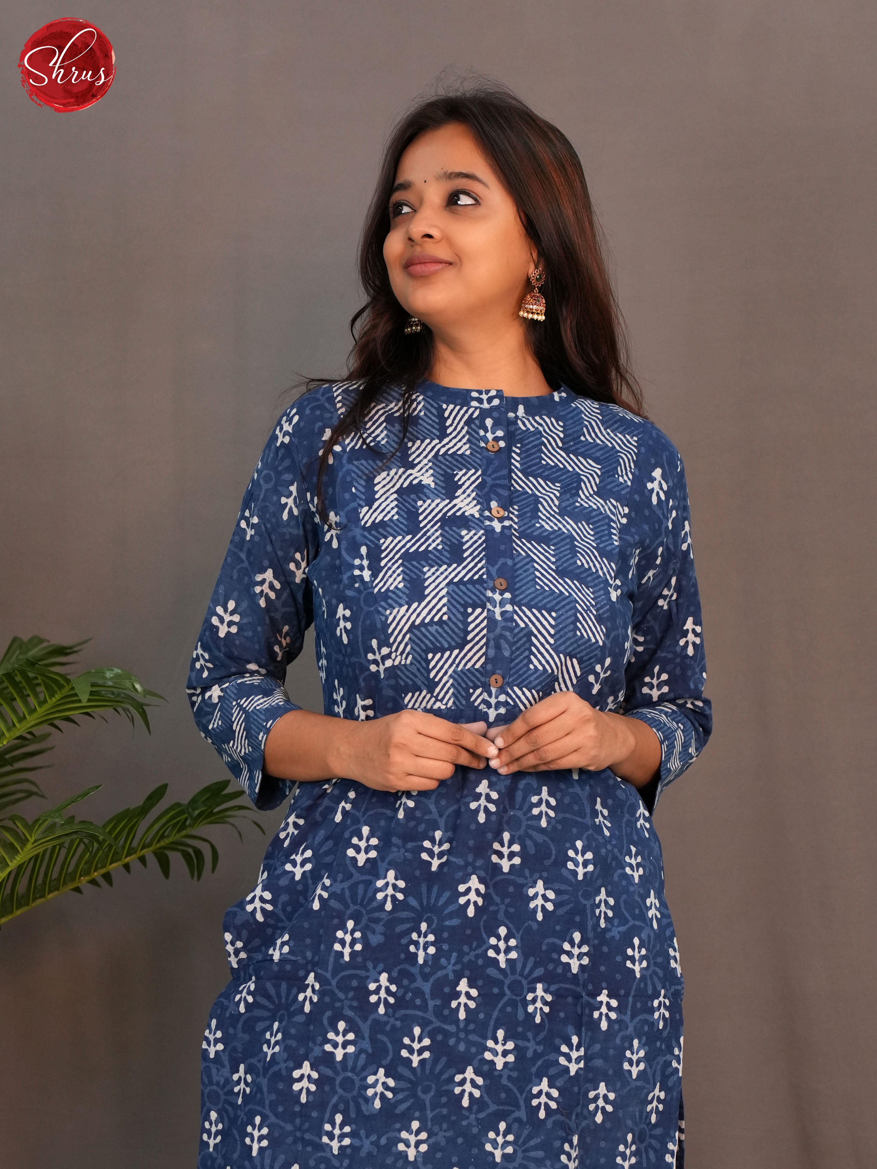blue - casual Printed 2pc Readymade Salwar - Shop on ShrusEternity.com