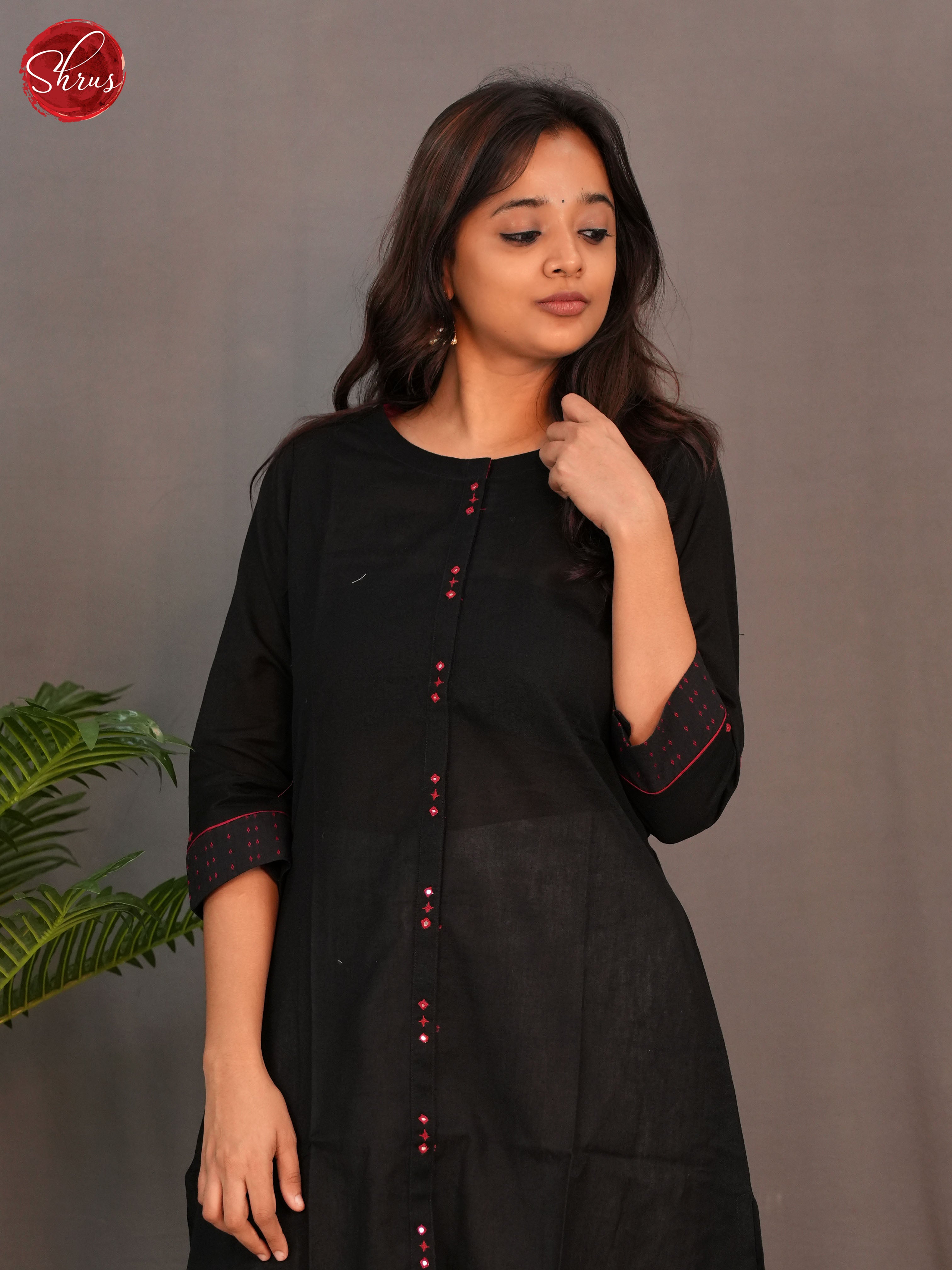 Black - Anarkali Readymade Kurti - Shop on ShrusEternity.com
