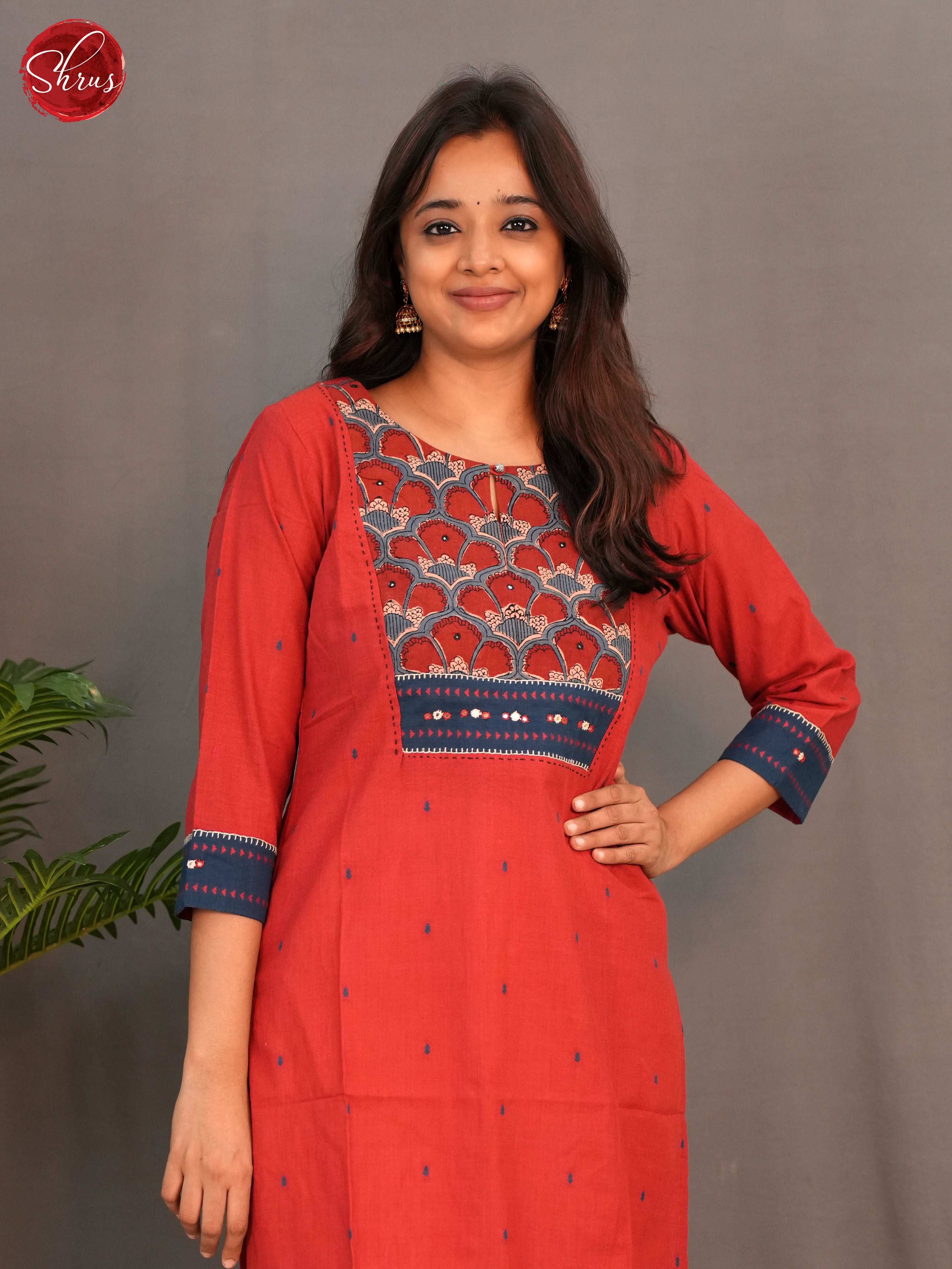 Red & Blue - Readymade Kurti - Shop on ShrusEternity.com