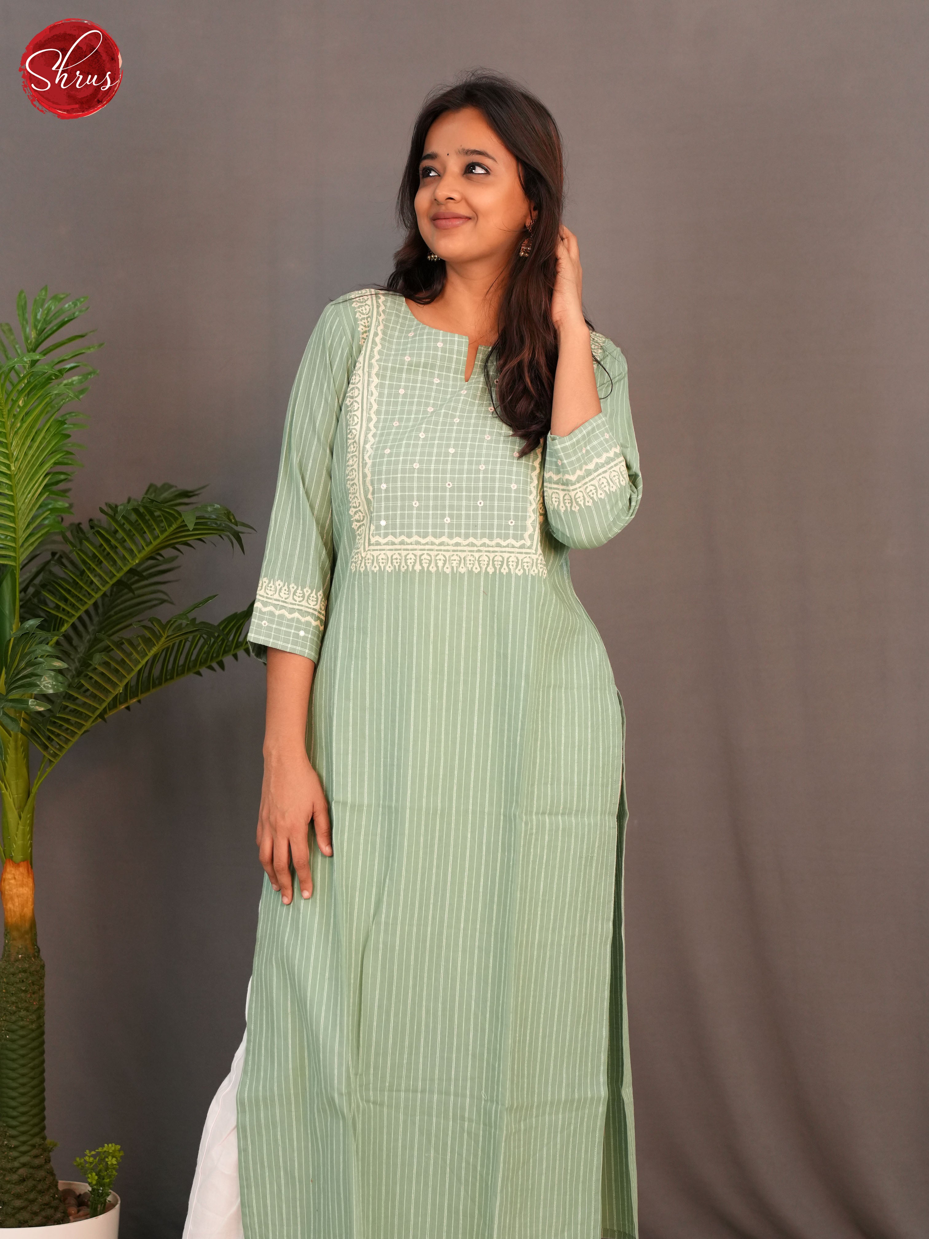Green - Readymade Kurti - Shop on ShrusEternity.com
