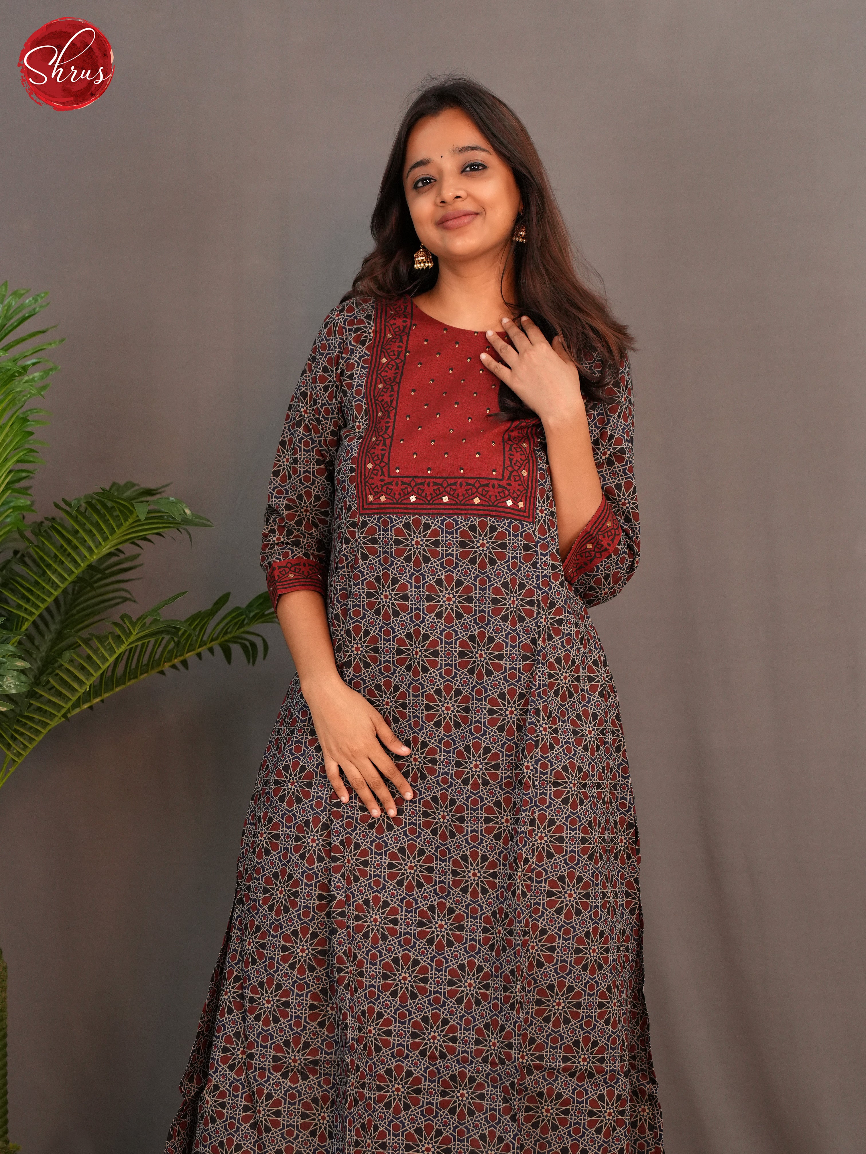 Grey & Maroon- Readymade Suits - Shop on ShrusEternity.com