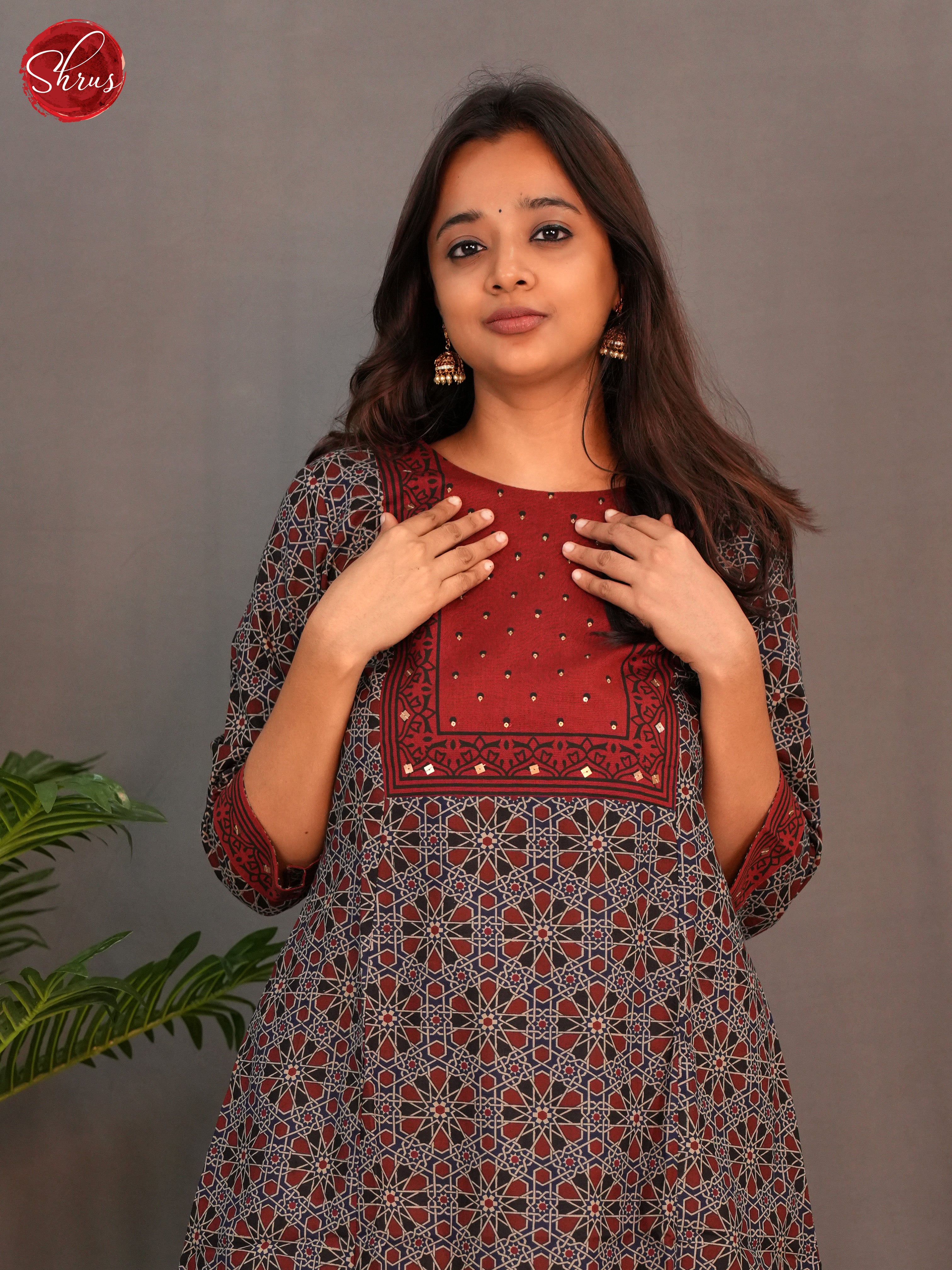 Grey & Maroon- Readymade Suits - Shop on ShrusEternity.com