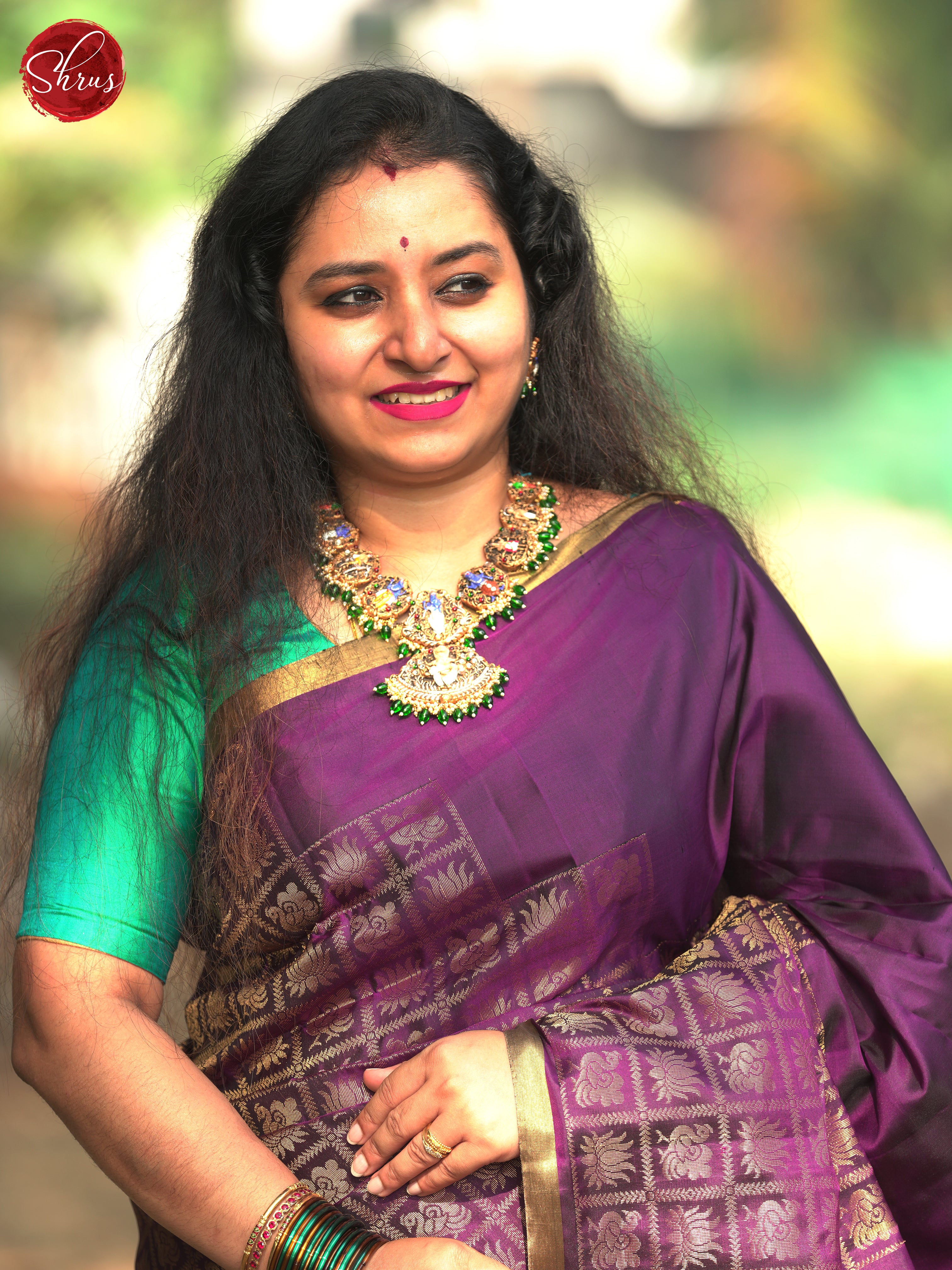Purple(Single Tone)- Soft silk Saree - Shop on ShrusEternity.com