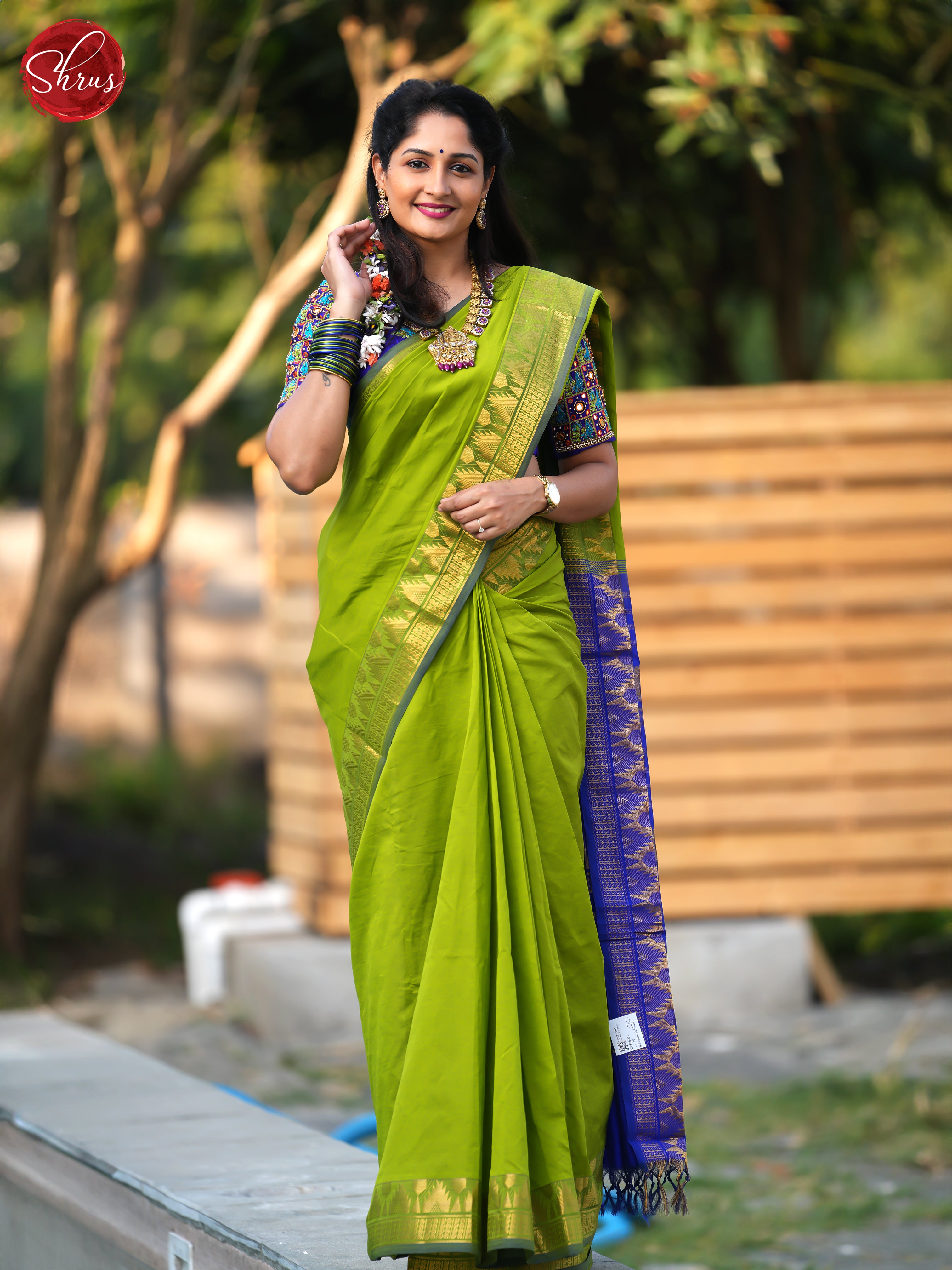CBS26002 - Silkcotton-halfpure Saree - Shop on ShrusEternity.com