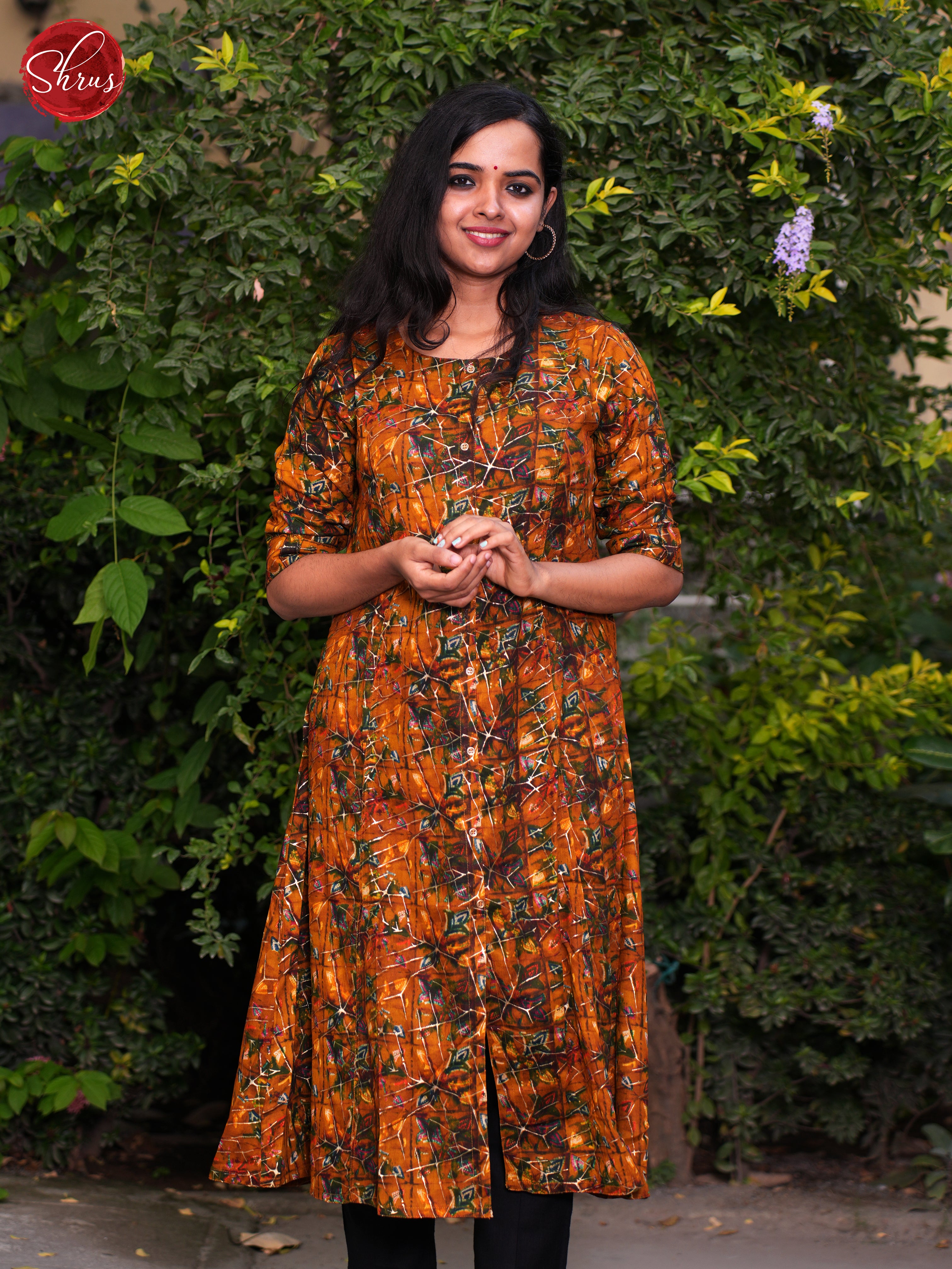 Orange- Casual Readymade Kurti - Shop on ShrusEternity.com
