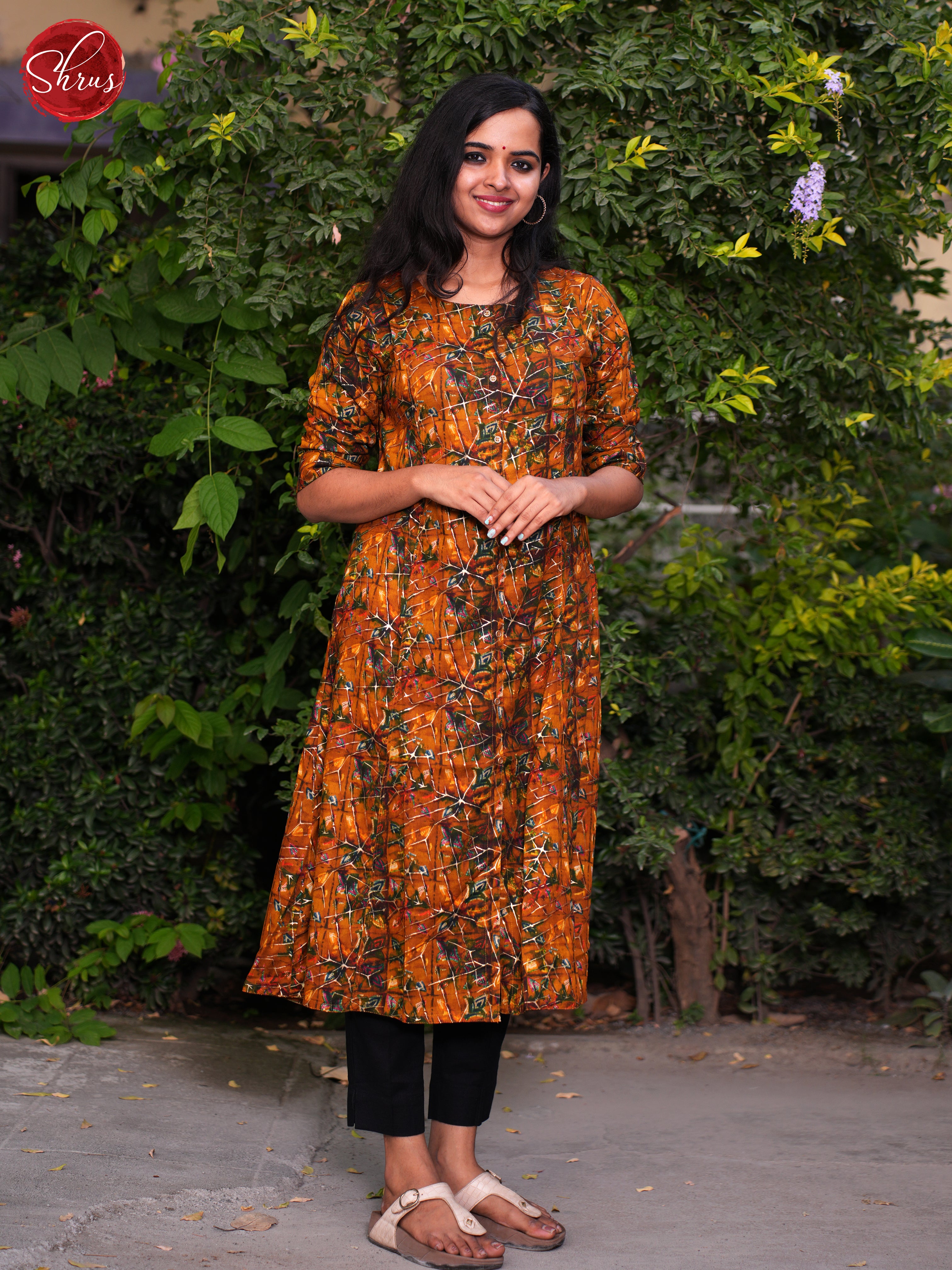 Orange- Casual Readymade Kurti - Shop on ShrusEternity.com