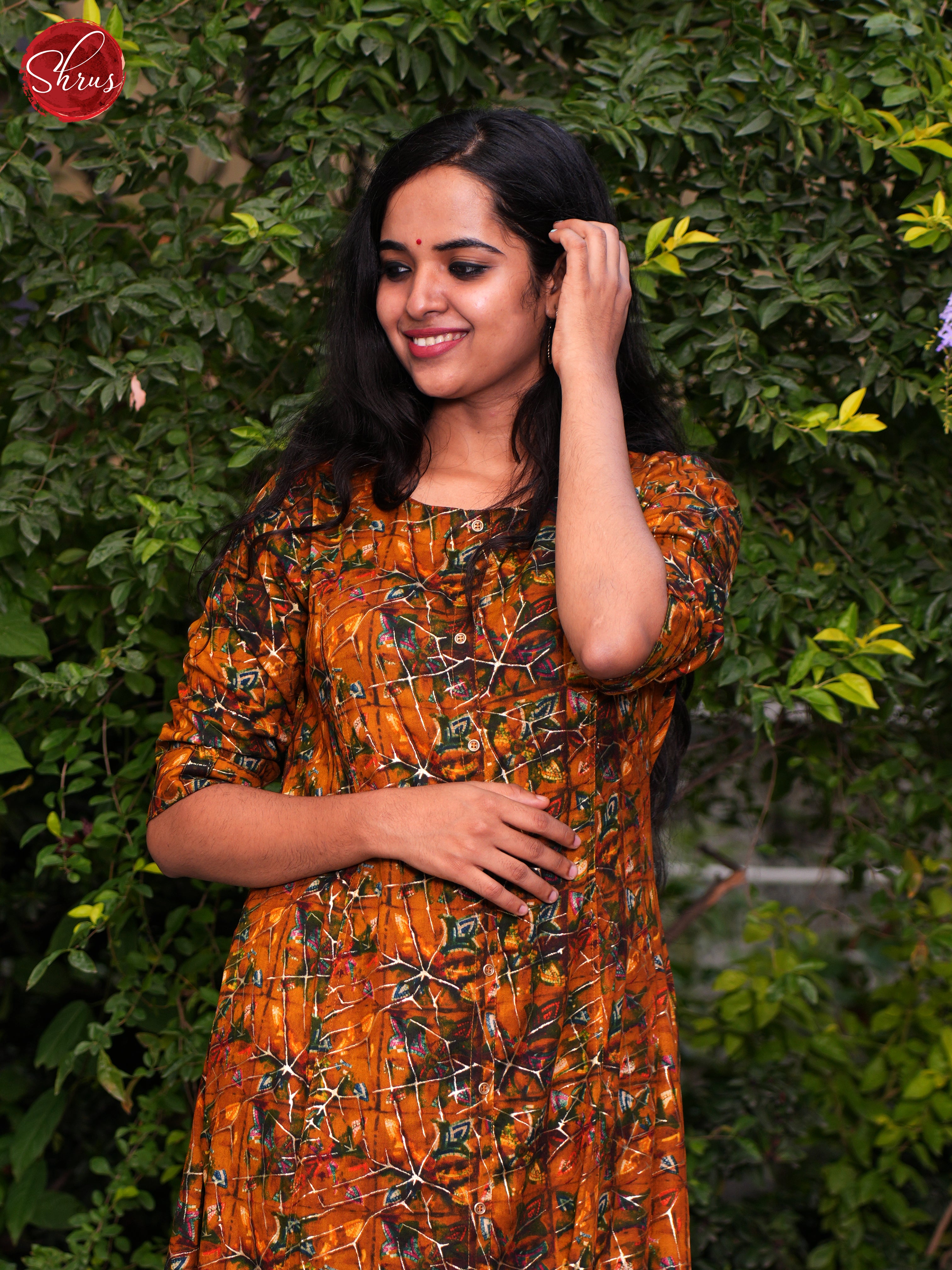 Orange- Casual Readymade Kurti - Shop on ShrusEternity.com
