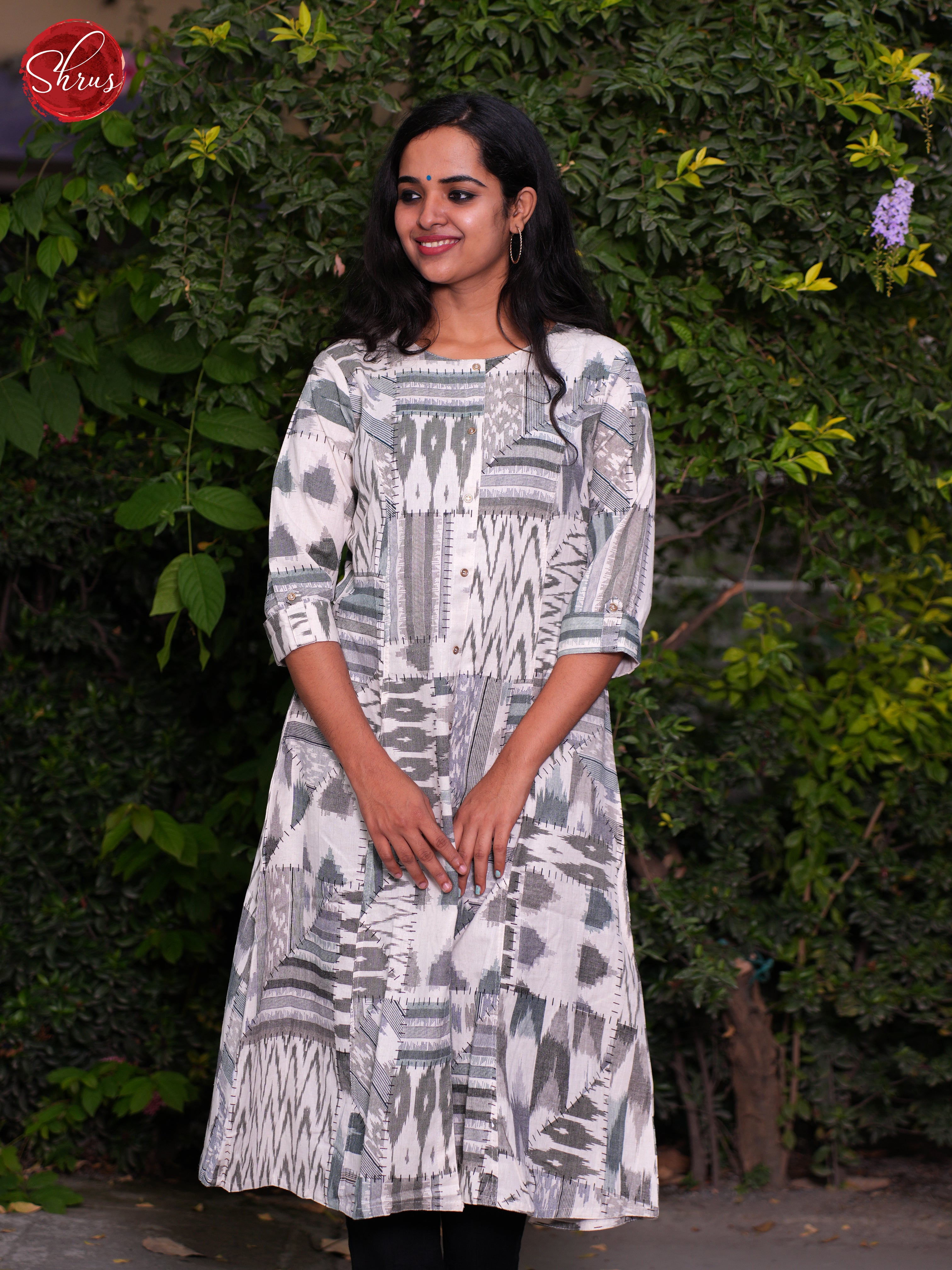 White & Grey - Readymade Kurti - Shop on ShrusEternity.com