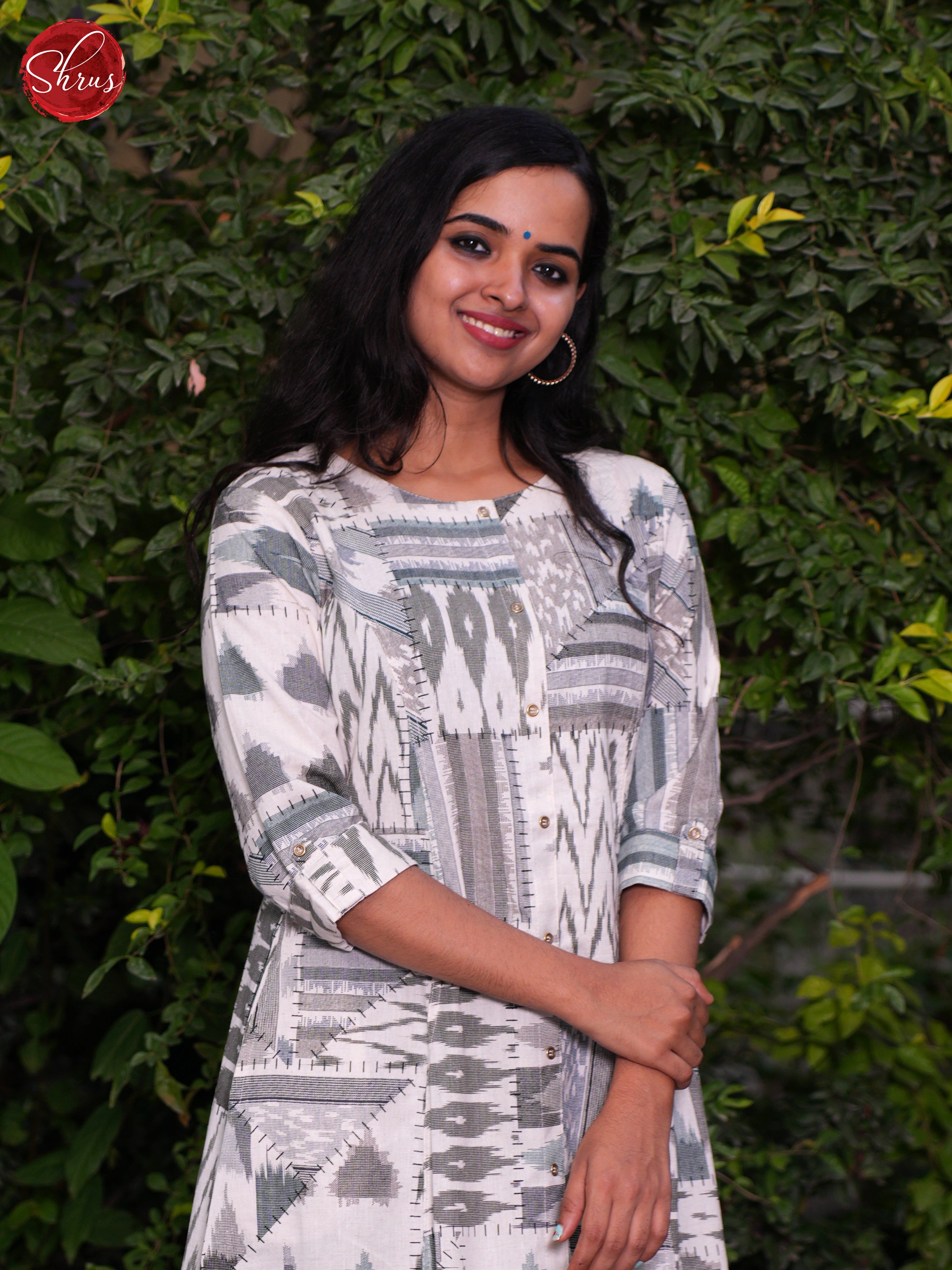 White & Grey - Readymade Kurti - Shop on ShrusEternity.com