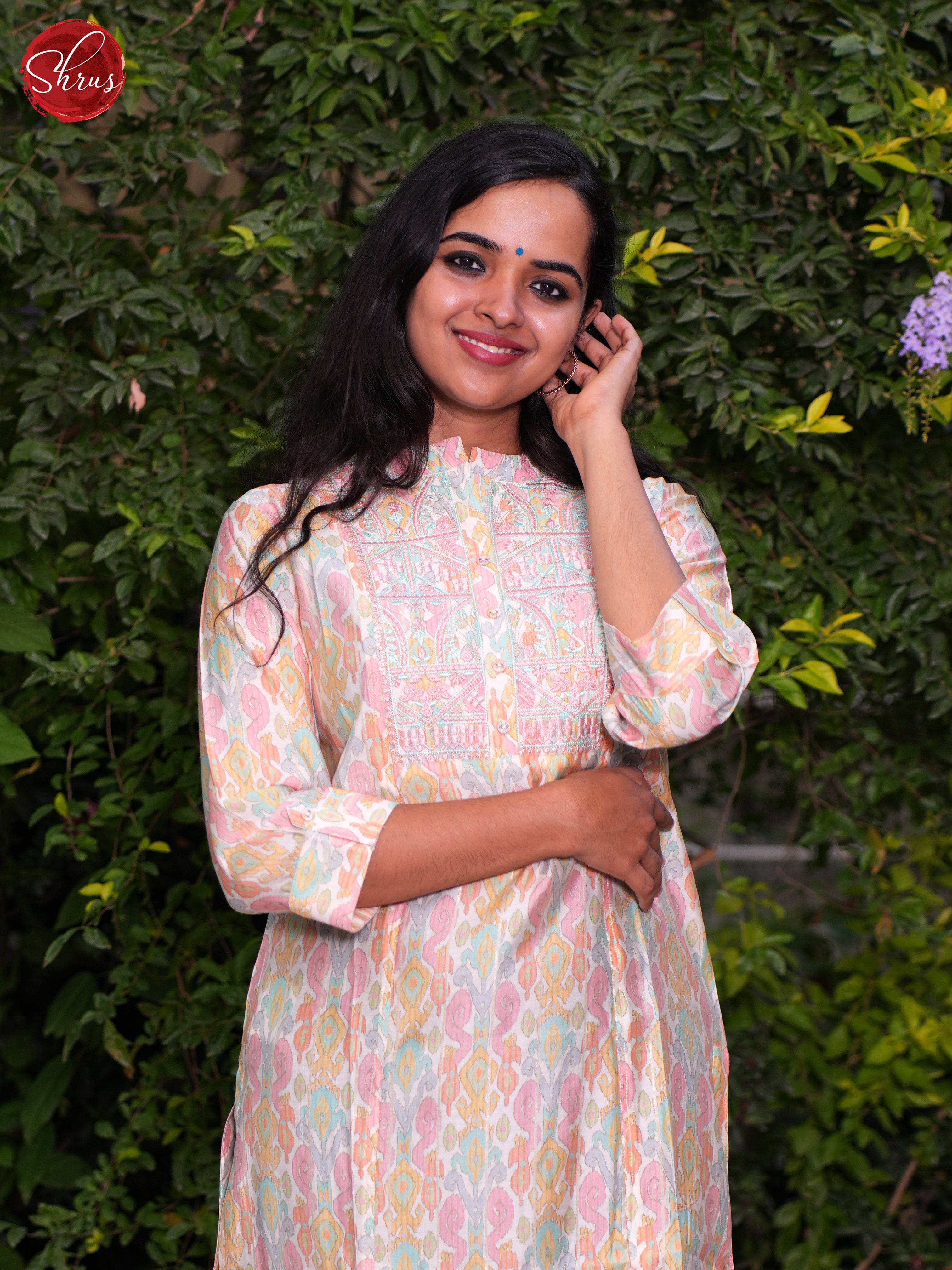 Pink - Printed Readymade Kurti - Shop on ShrusEternity.com