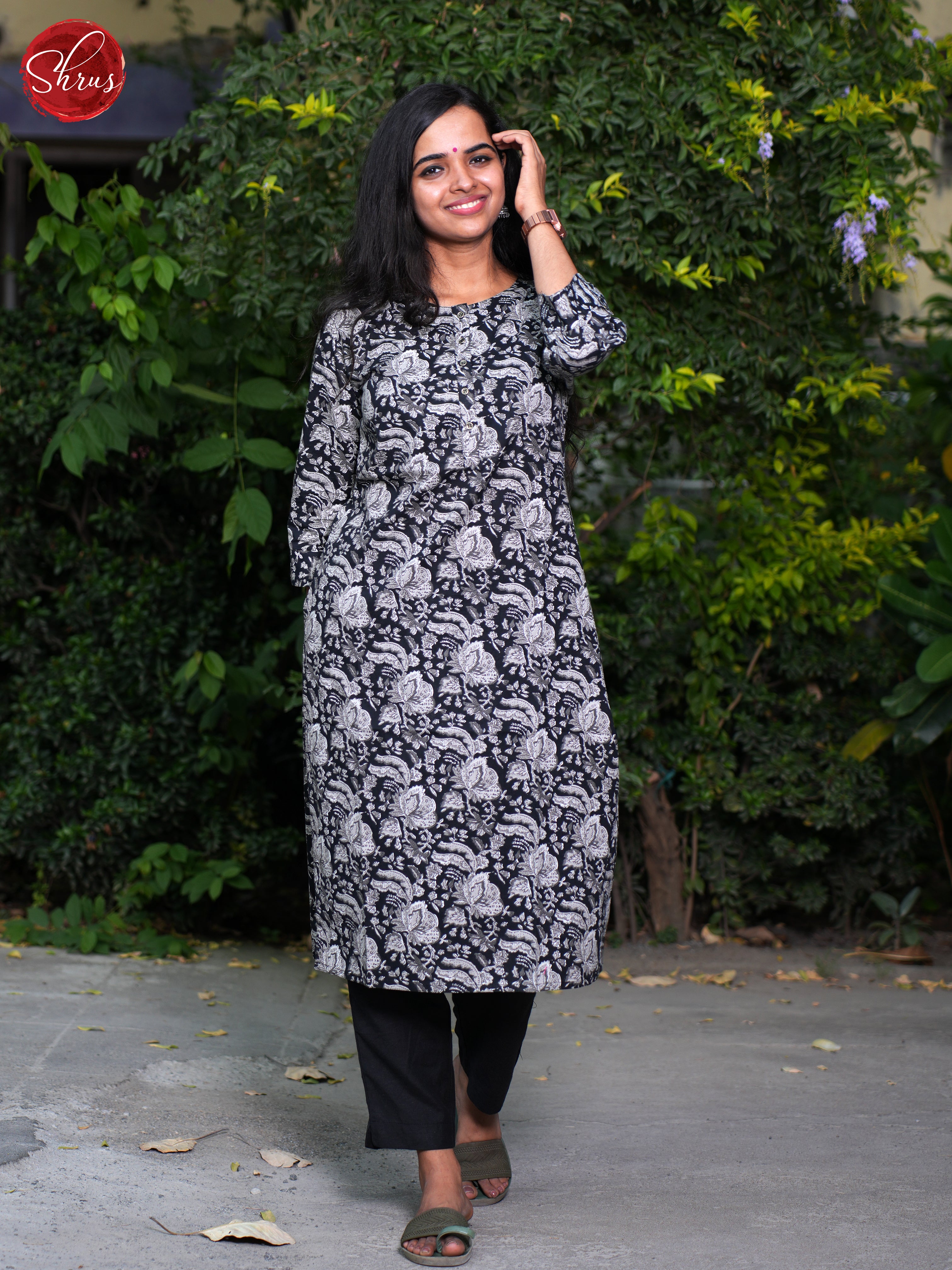 Black- Casual Readymade Kurti - Shop on ShrusEternity.com
