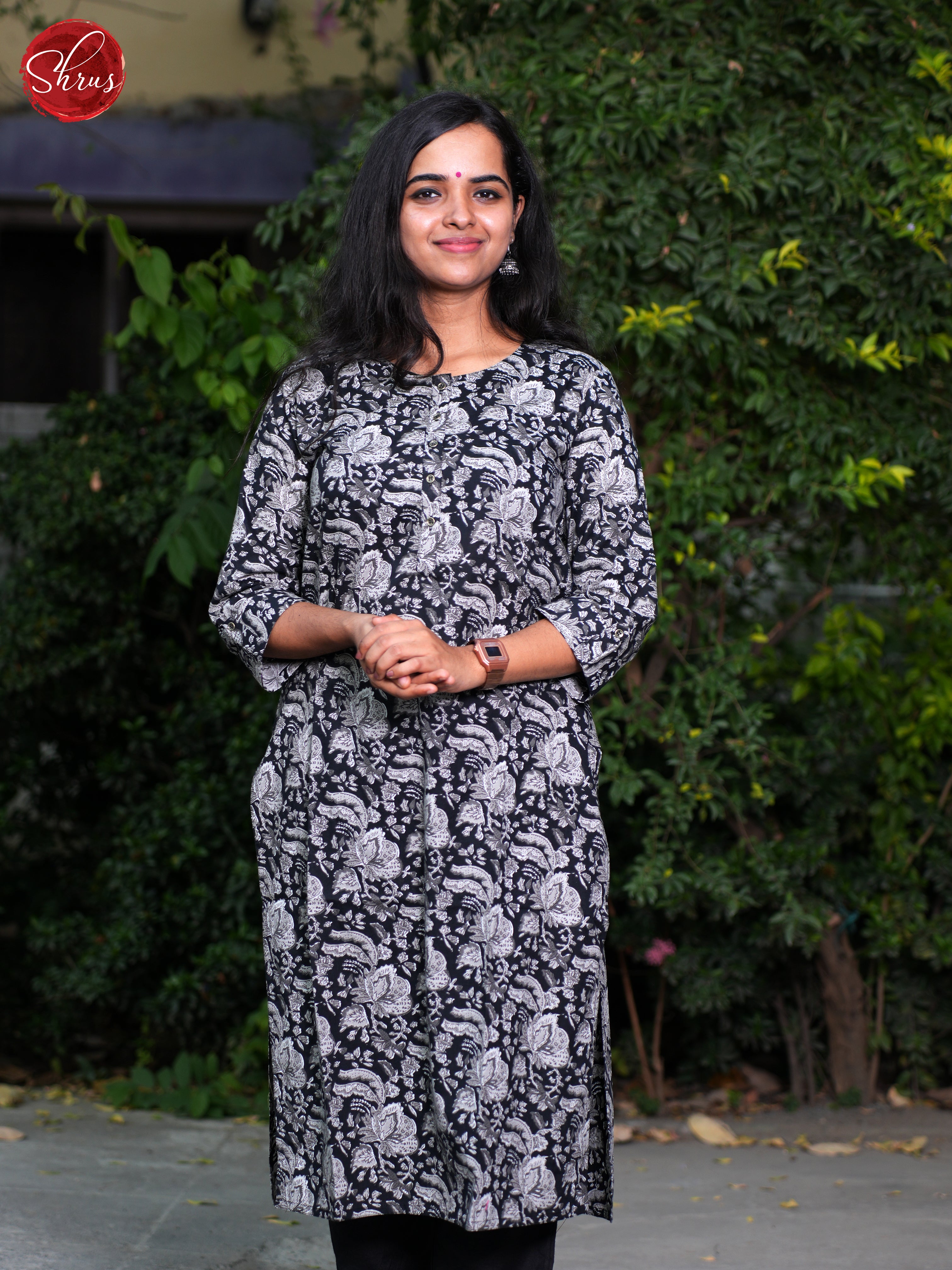 Black- Casual Readymade Kurti - Shop on ShrusEternity.com