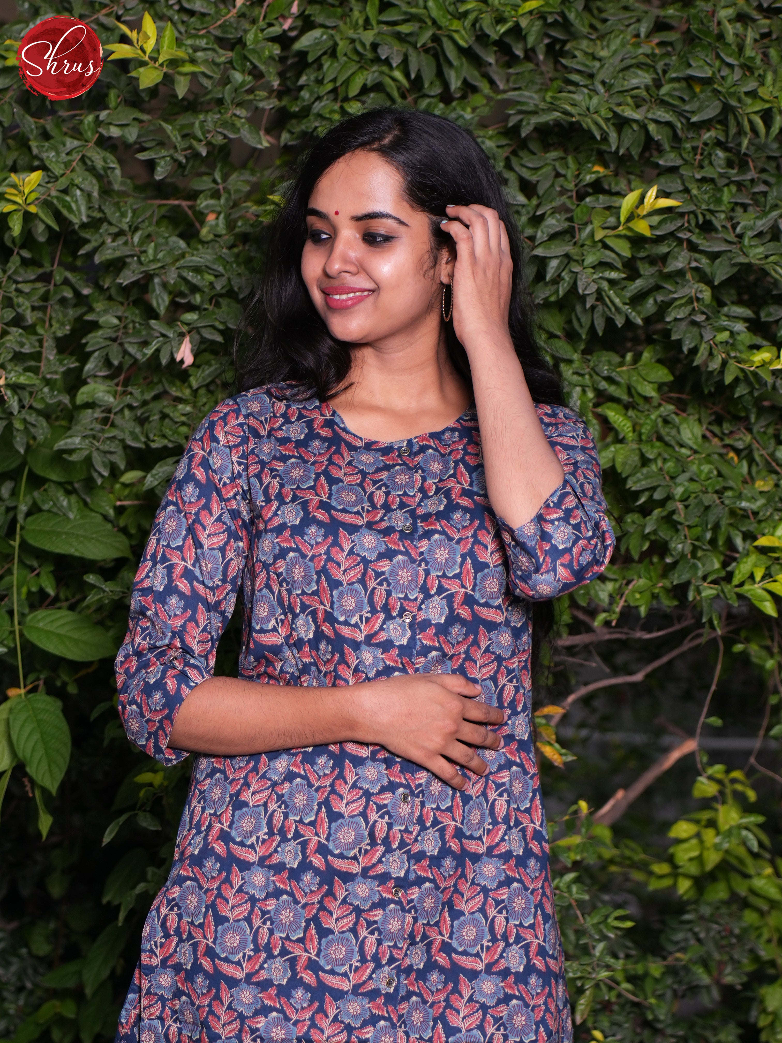Blue & Pink - Readymade Kurti - Shop on ShrusEternity.com