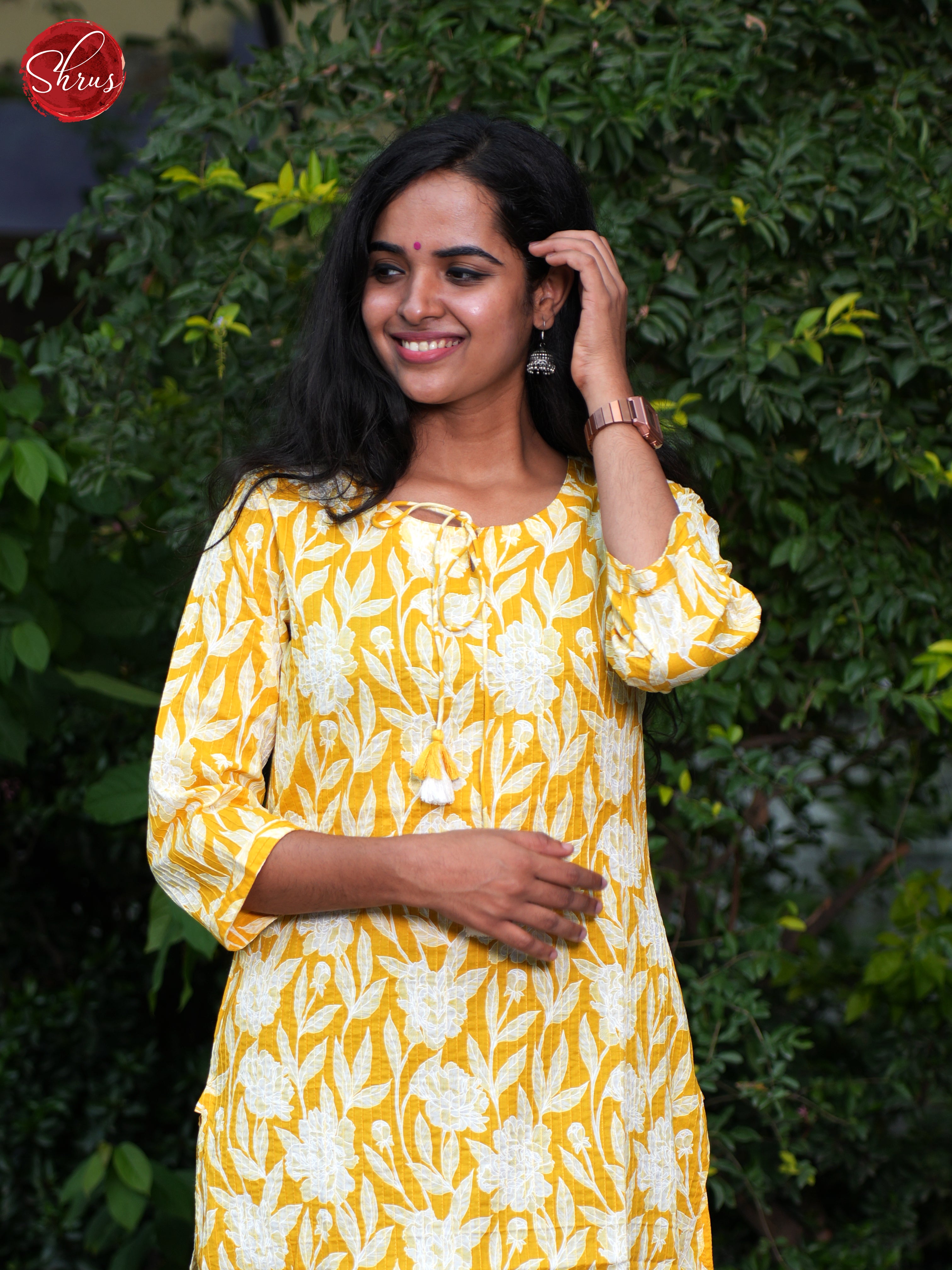 Yellow - Casual Readymade Kurti - Shop on ShrusEternity.com