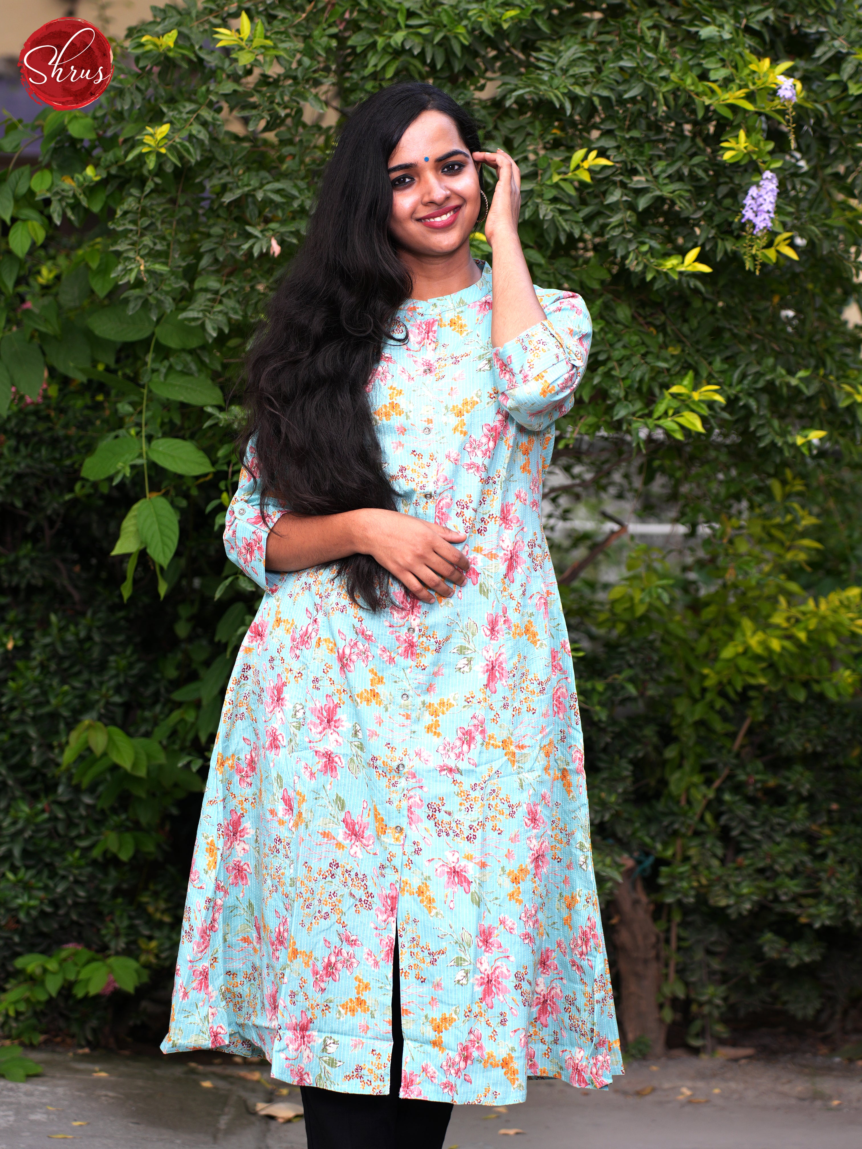 Blue- Casual Readymade Kurti - Shop on ShrusEternity.com