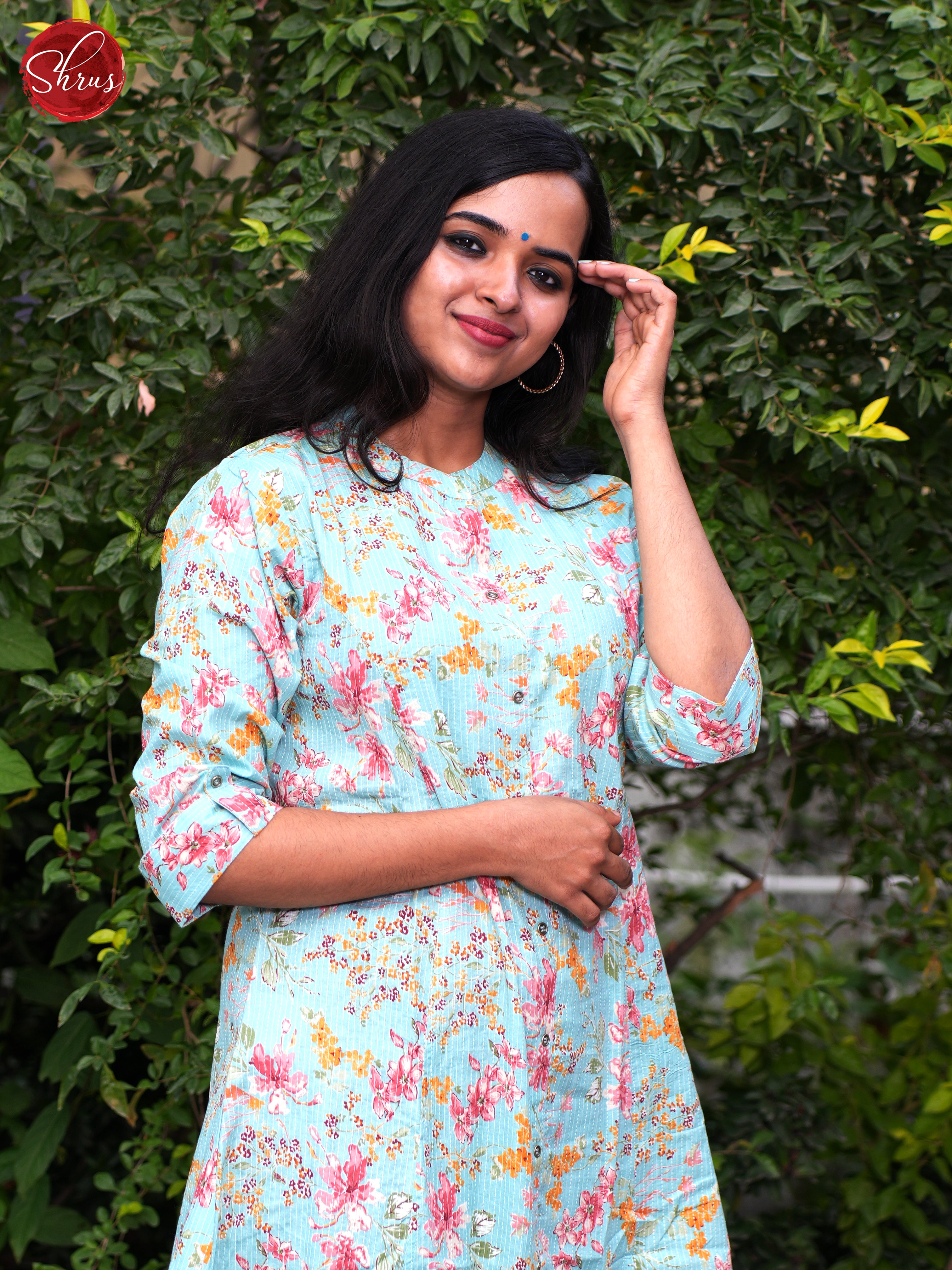 Blue- Casual Readymade Kurti - Shop on ShrusEternity.com