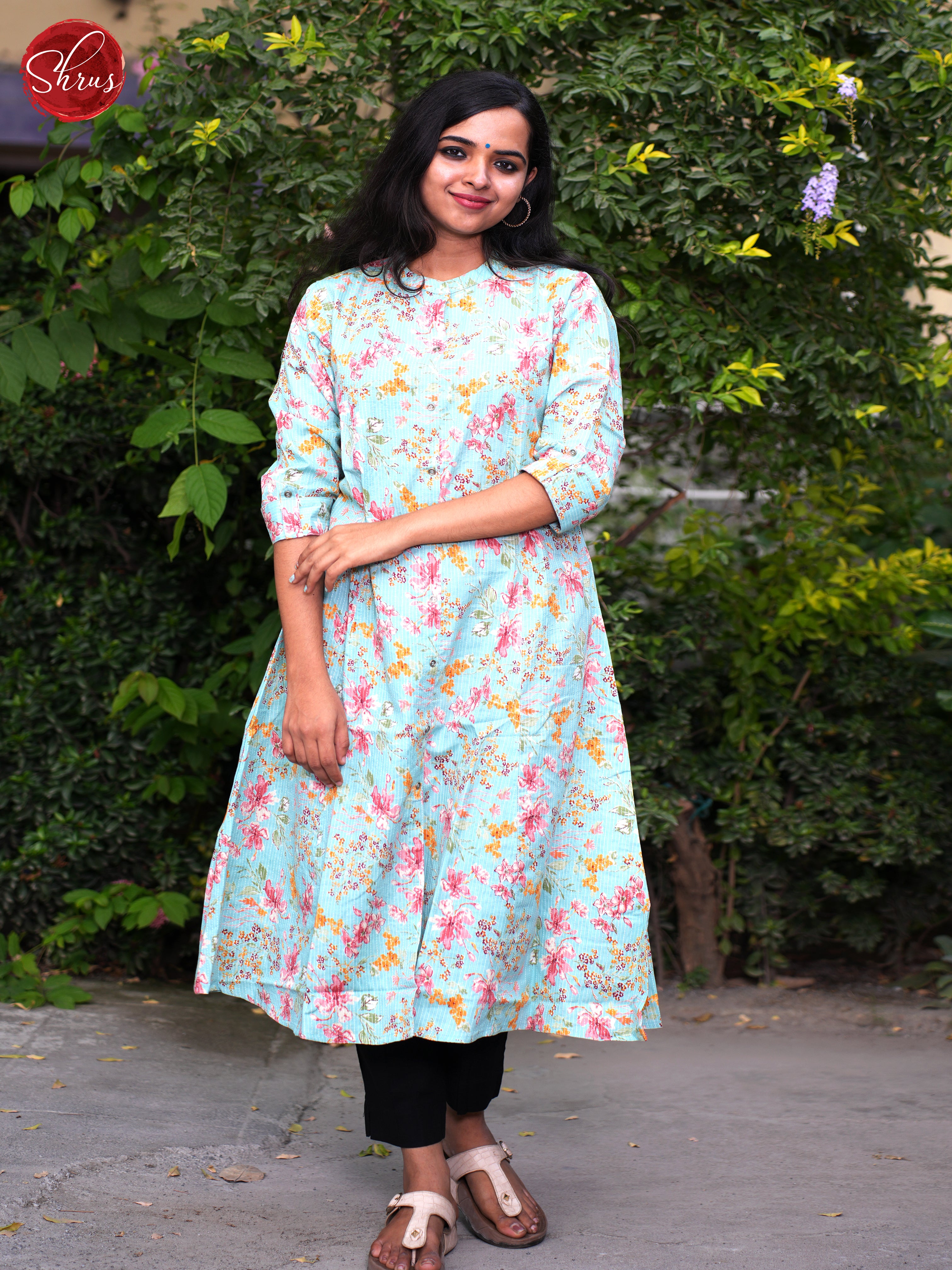 Blue- Casual Readymade Kurti - Shop on ShrusEternity.com