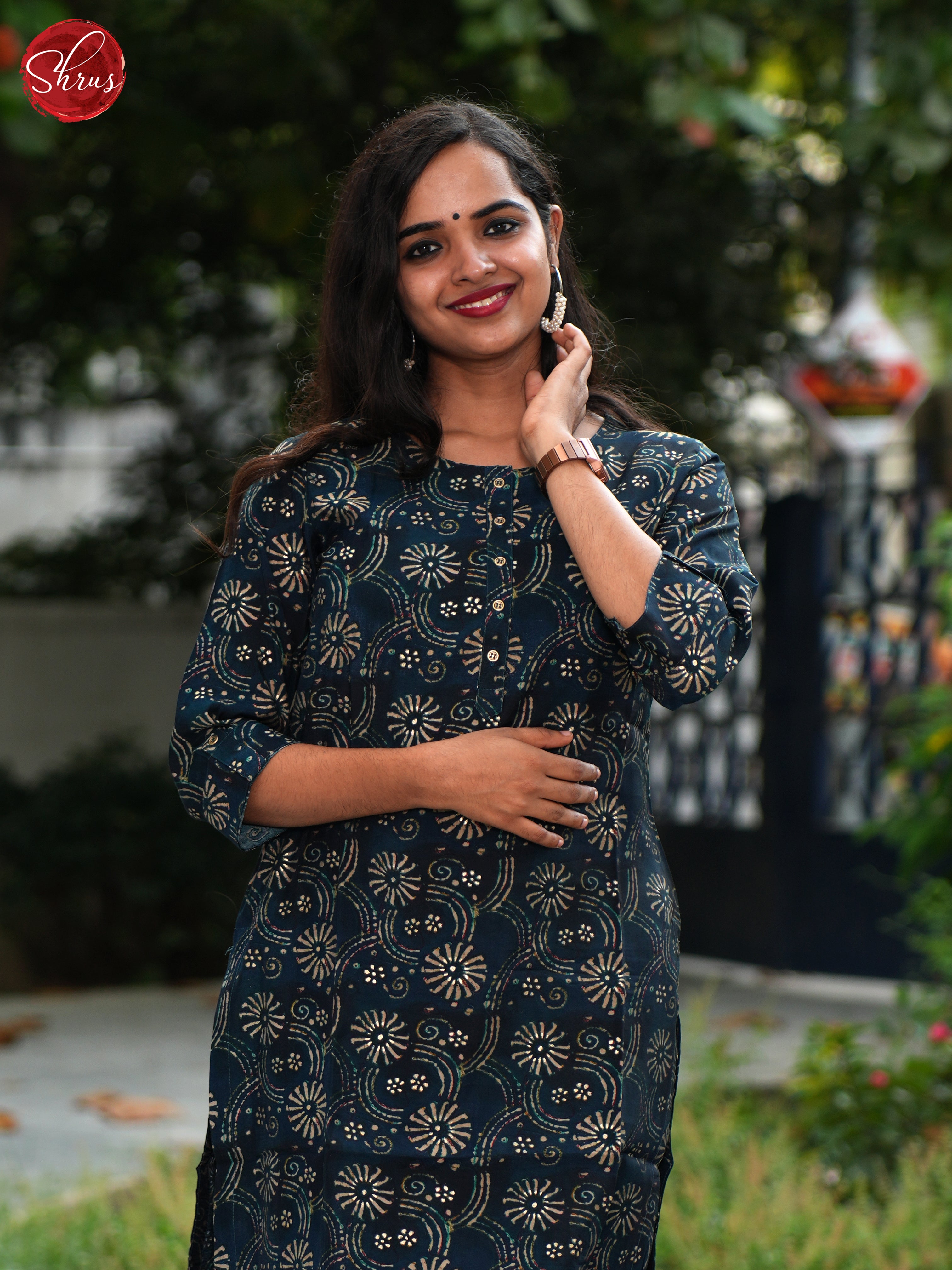 Blue - Readymade Kurti - Shop on ShrusEternity.com