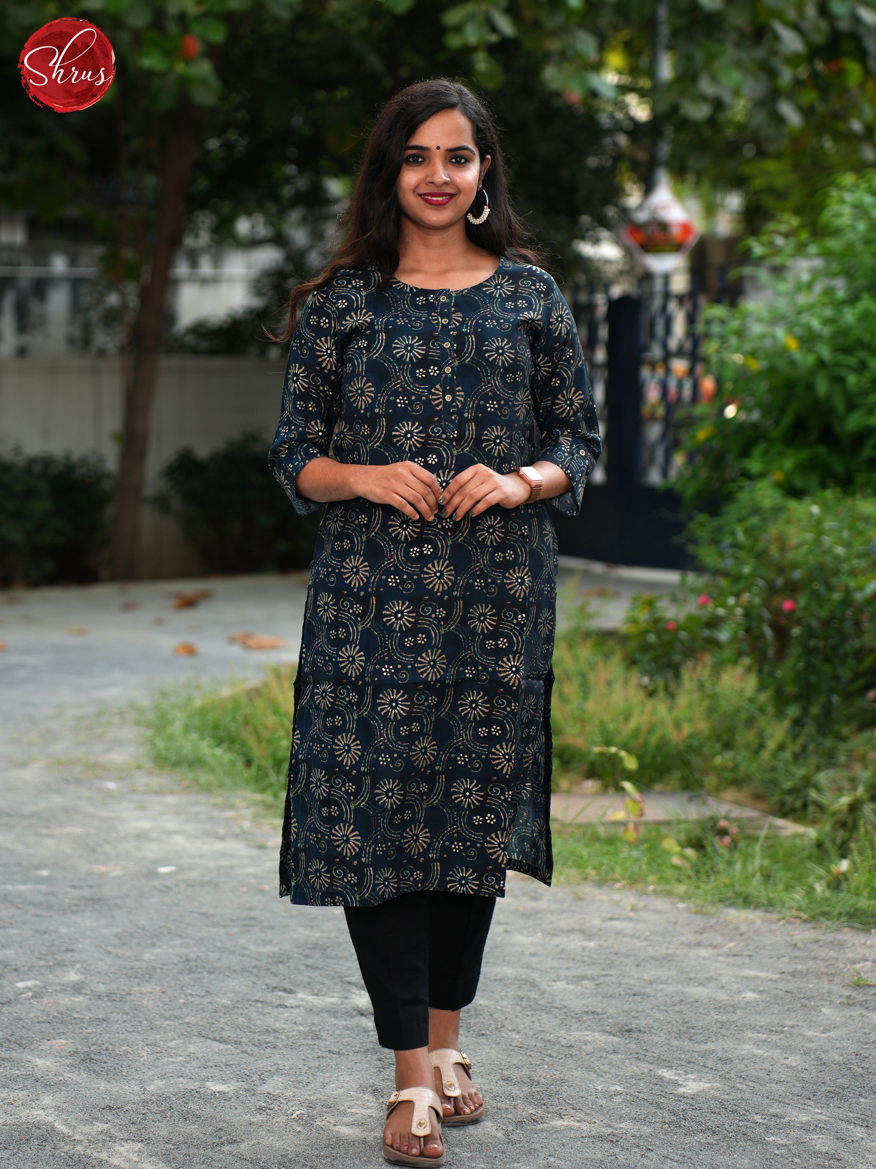 Blue - Readymade Kurti - Shop on ShrusEternity.com