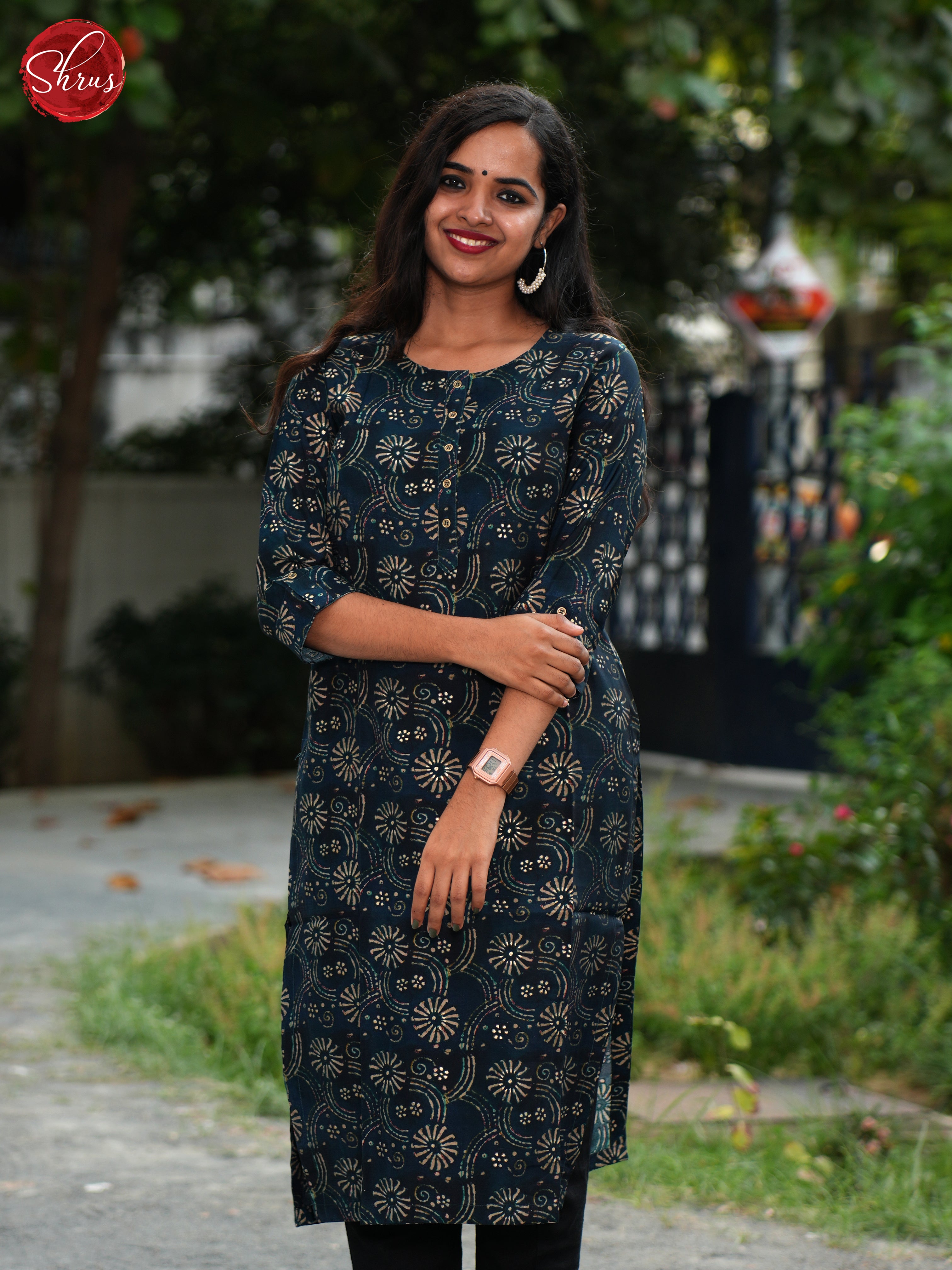 Blue - Readymade Kurti - Shop on ShrusEternity.com