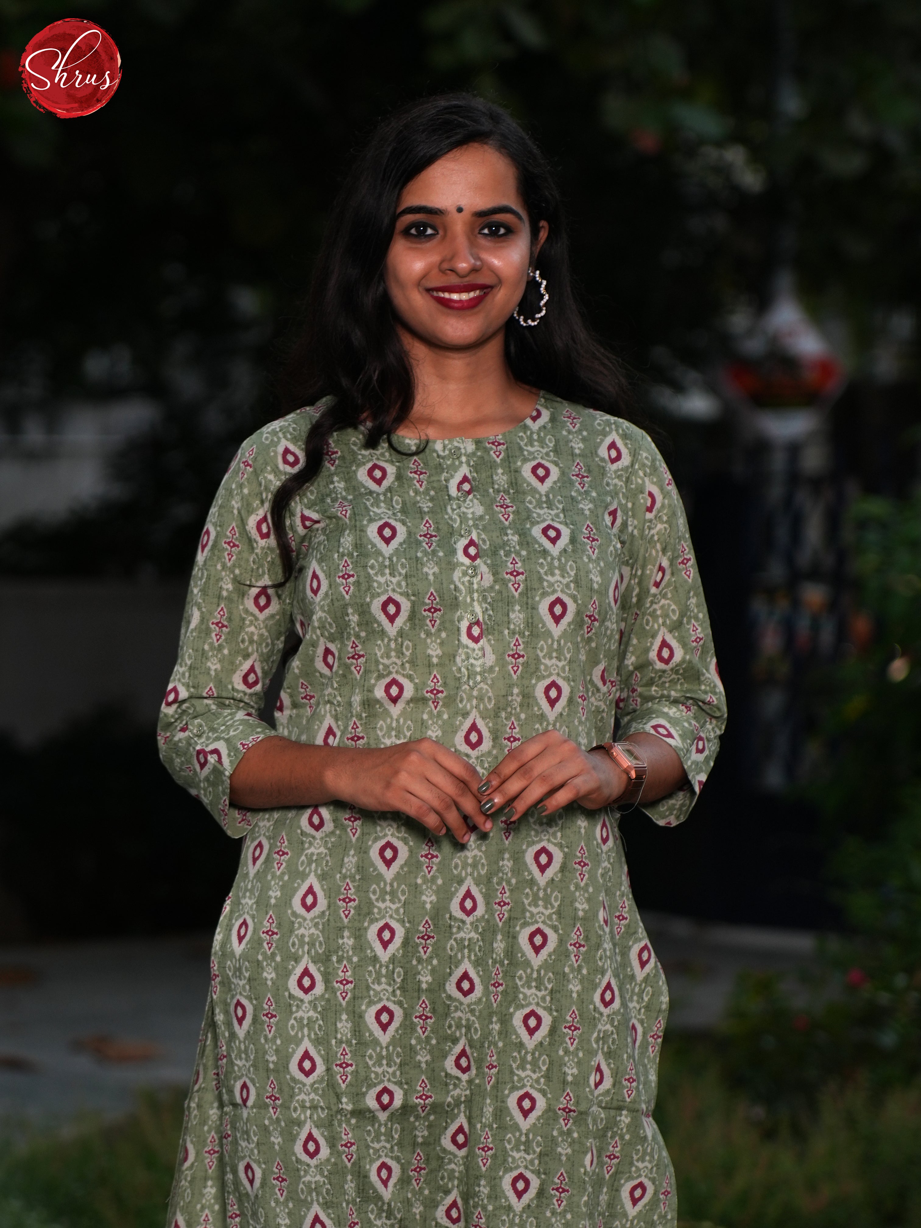 Greenish Grey - Readymade Kurti - Shop on ShrusEternity.com