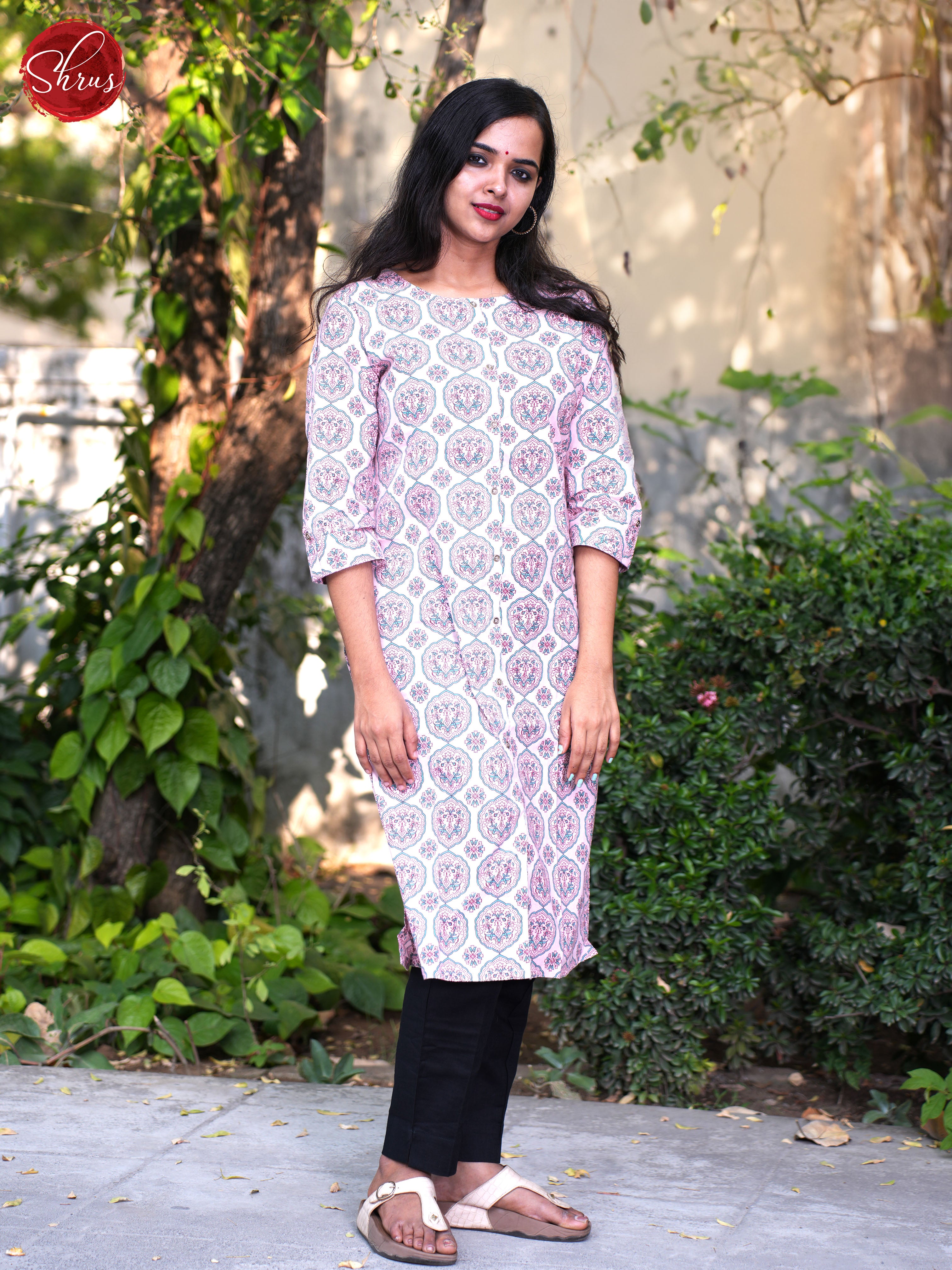 PInk - Printed Readymade Kurti - Shop on ShrusEternity.com