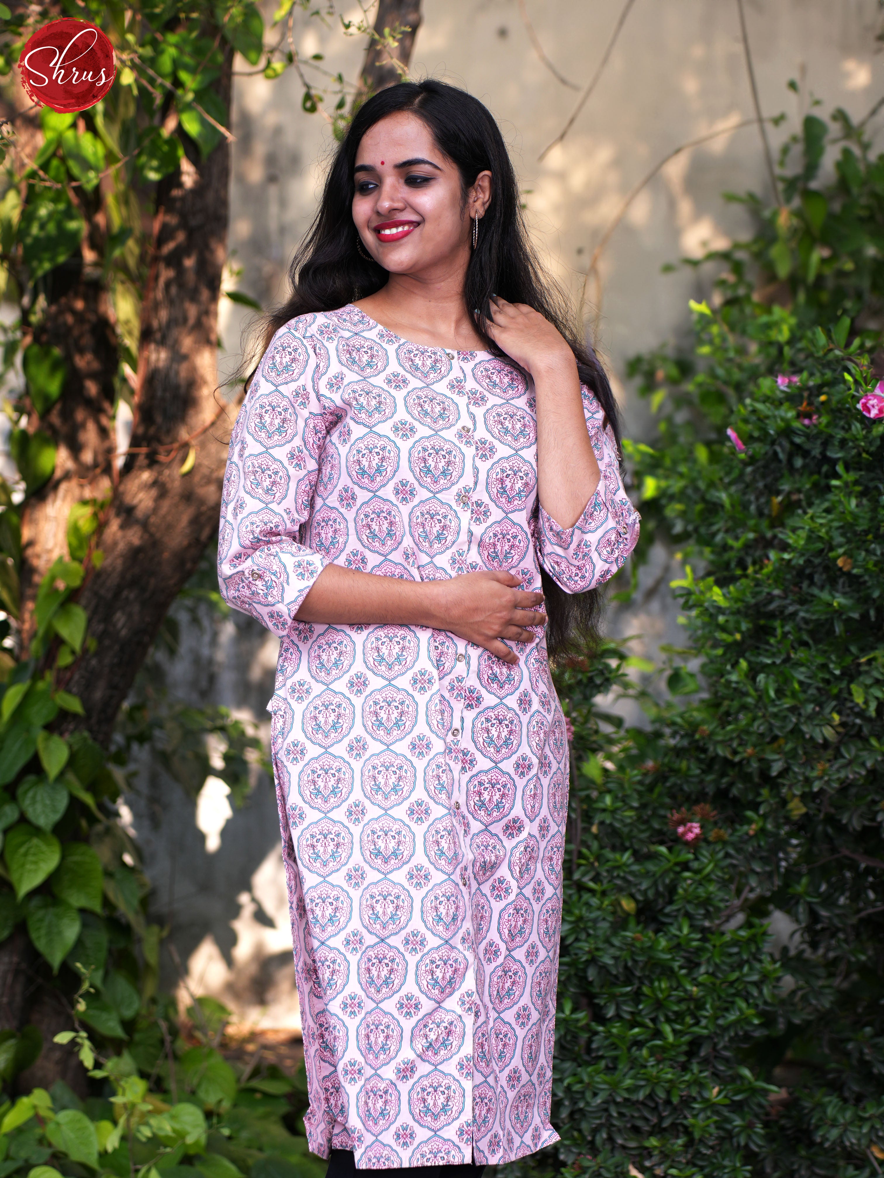 PInk - Printed Readymade Kurti - Shop on ShrusEternity.com
