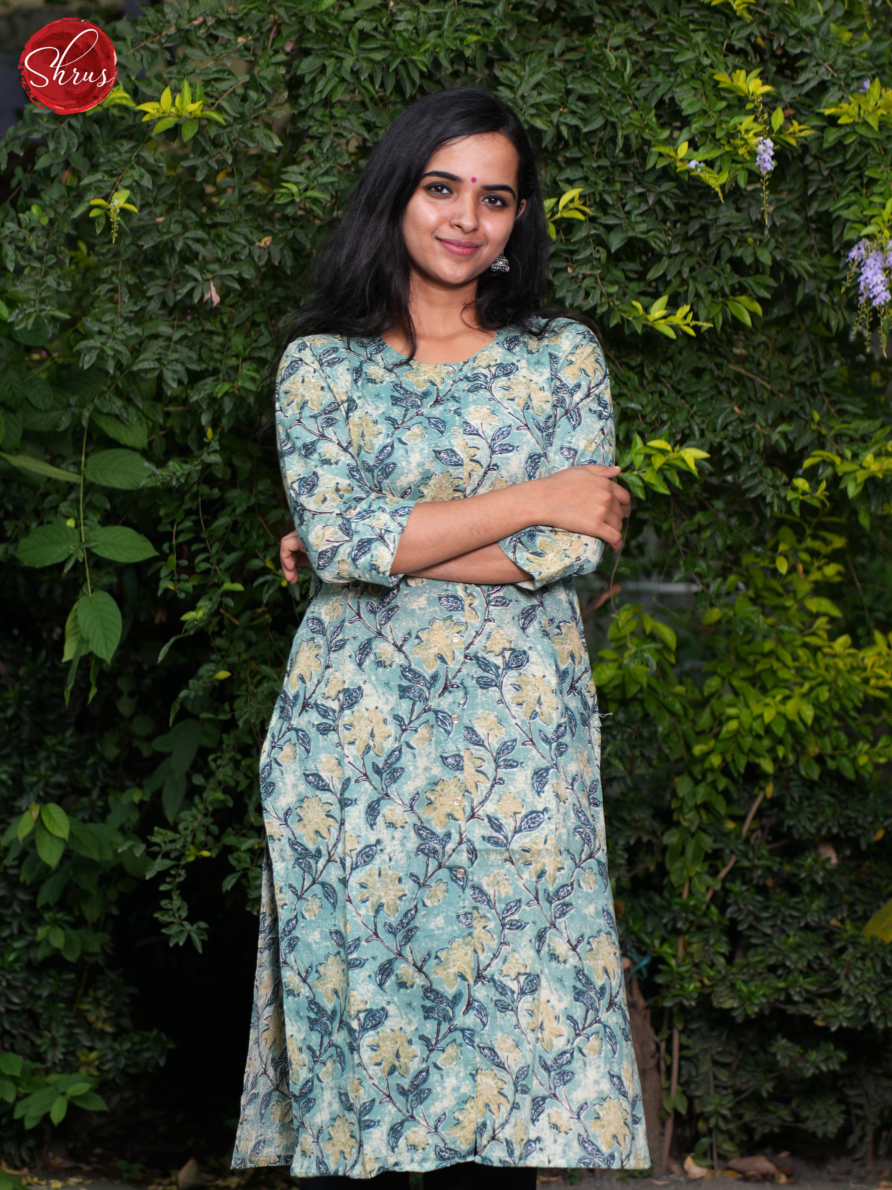 Blue- Readymade Casual Kurti - Shop on ShrusEternity.com