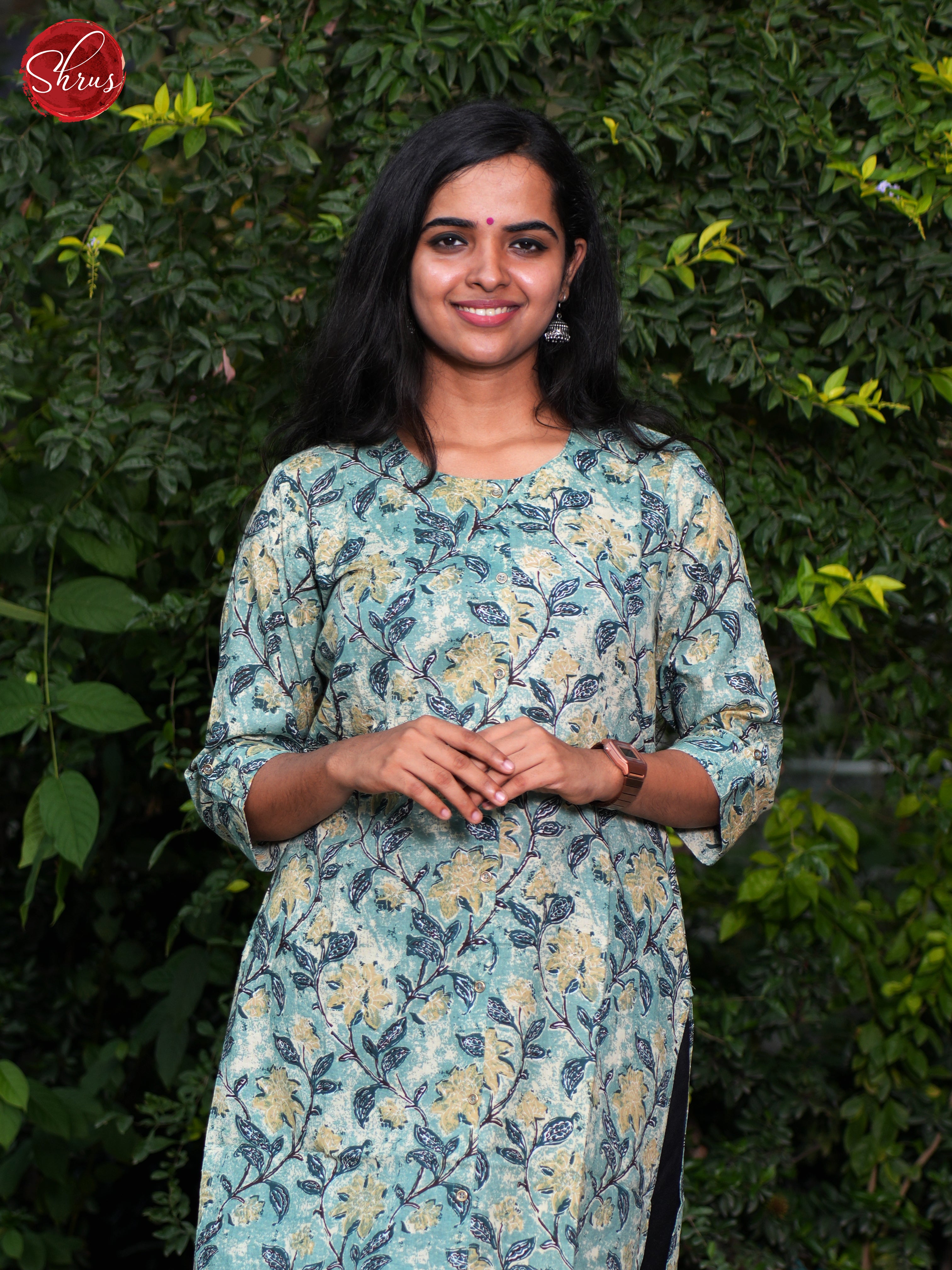 Blue- Readymade Casual Kurti - Shop on ShrusEternity.com