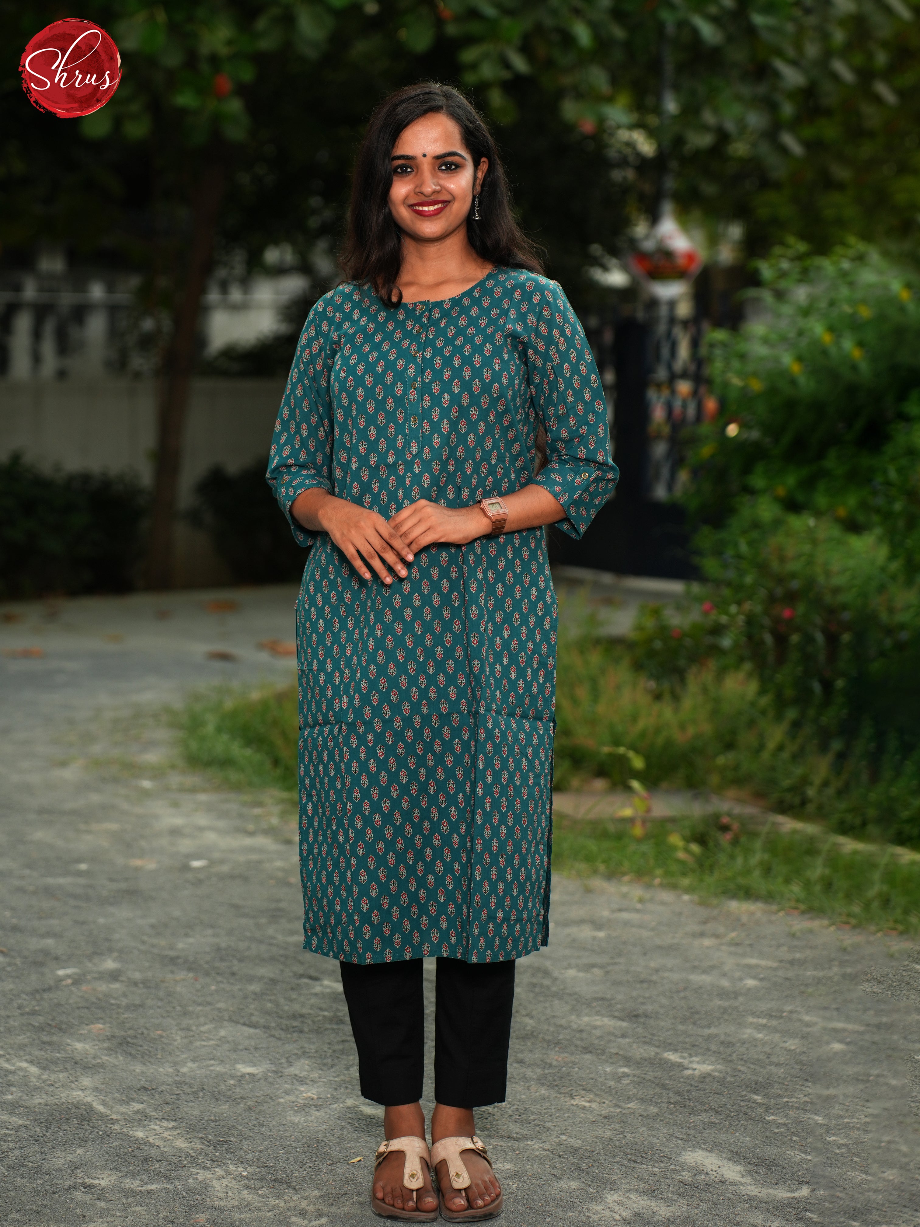 Green - Casual Readymade Kurti - Shop on ShrusEternity.com