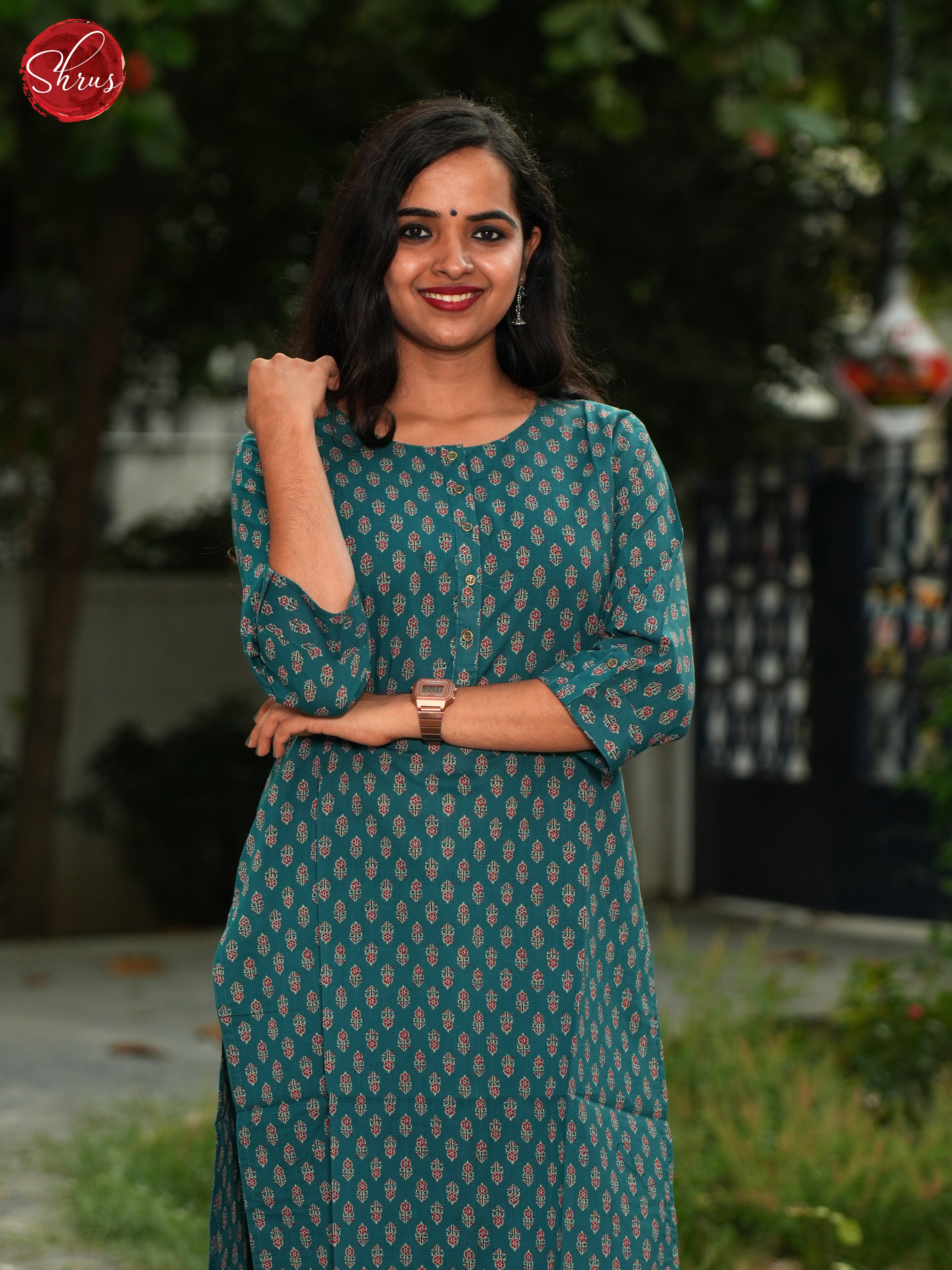 Green - Casual Readymade Kurti - Shop on ShrusEternity.com