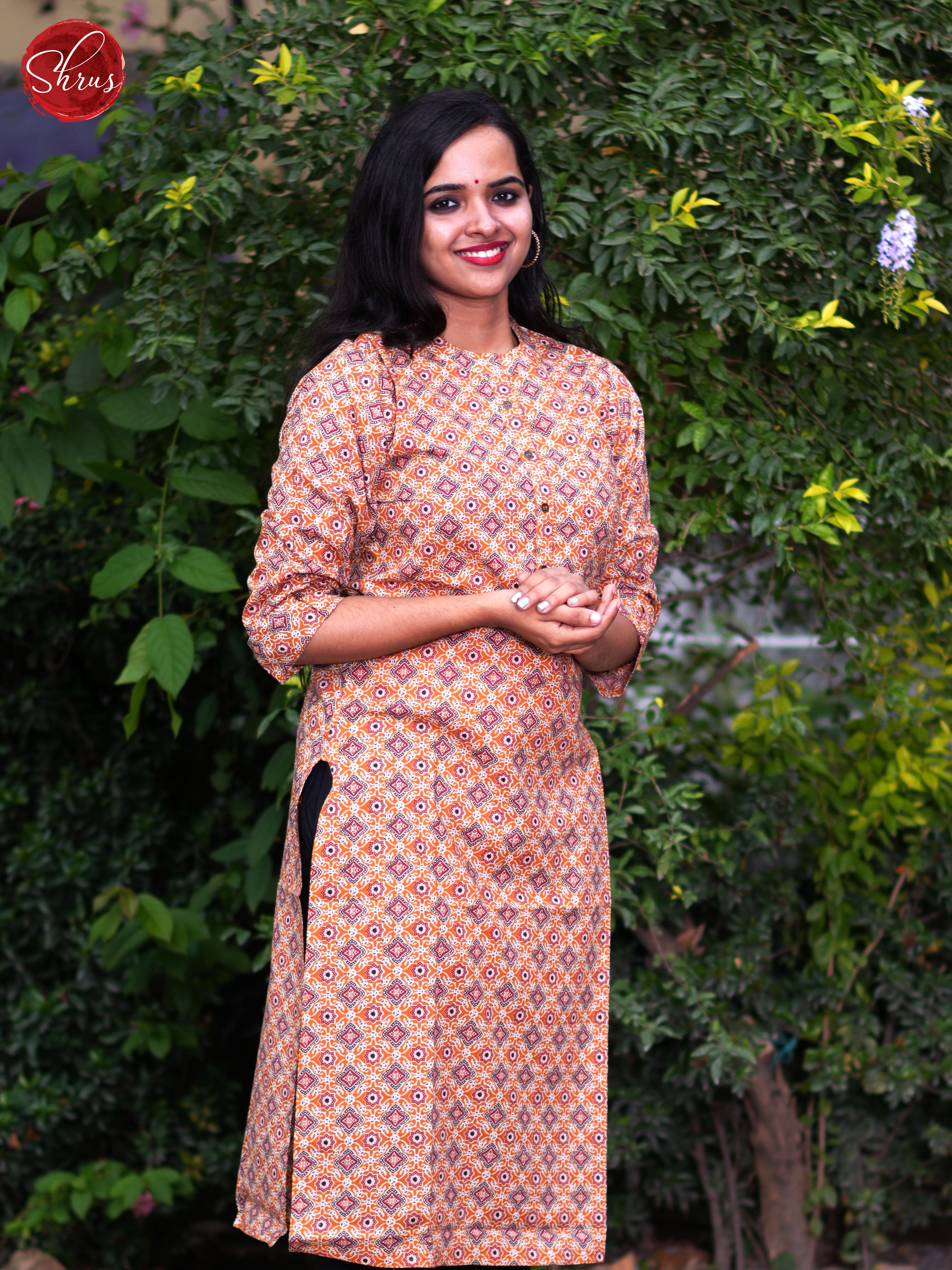 Brown - Readymade Kurti - Shop on ShrusEternity.com