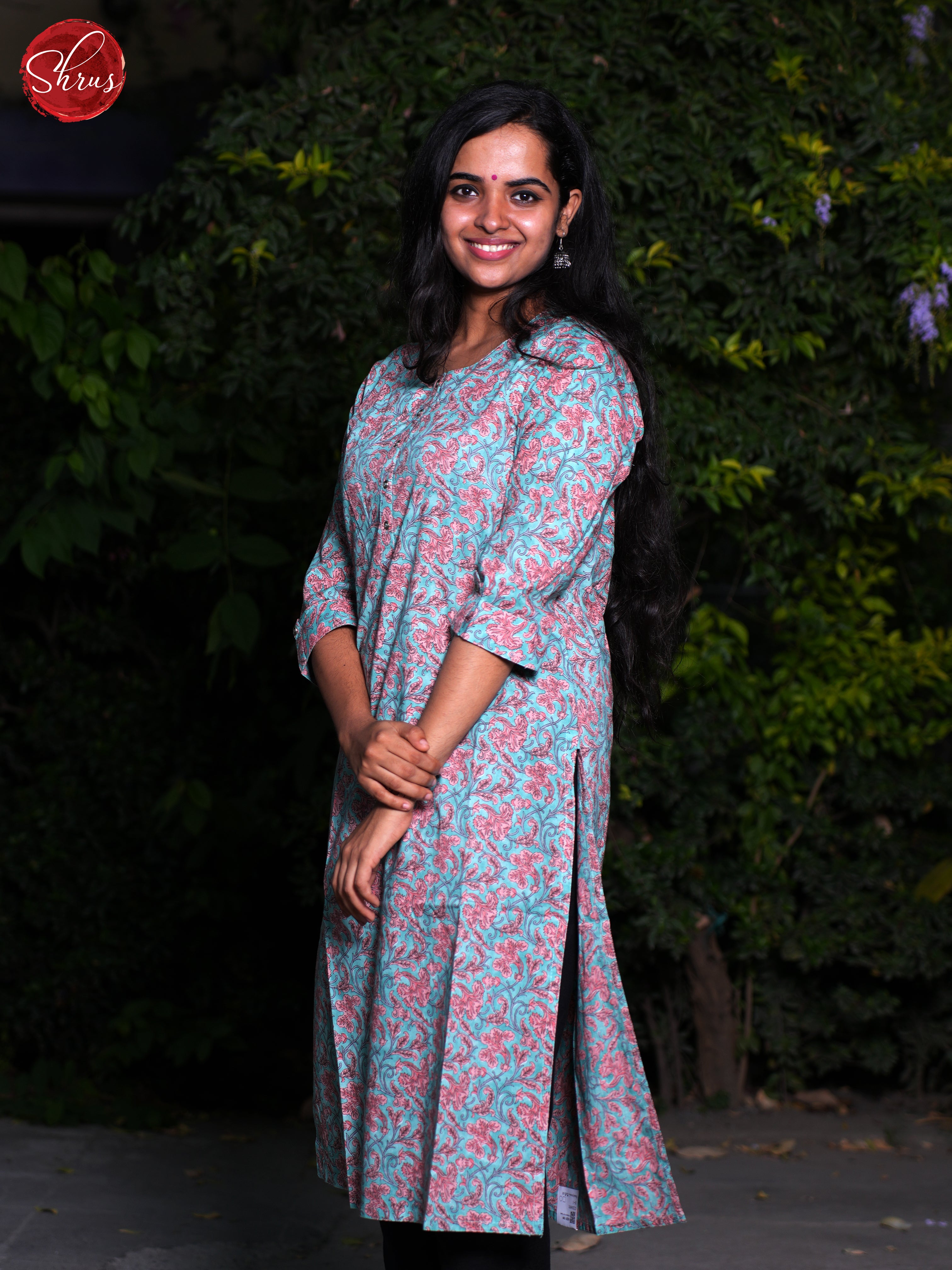 Blue- Readymade Casual Kurti - Shop on ShrusEternity.com