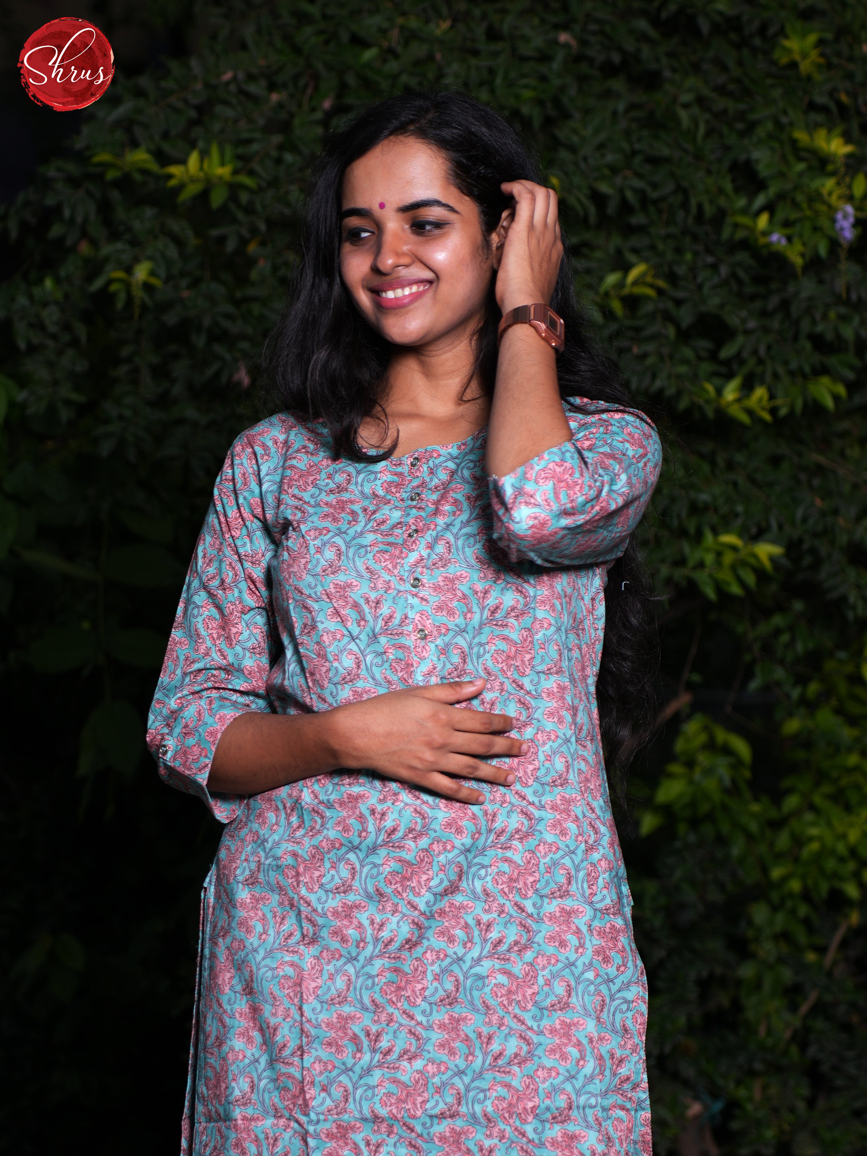 Blue- Readymade Casual Kurti - Shop on ShrusEternity.com