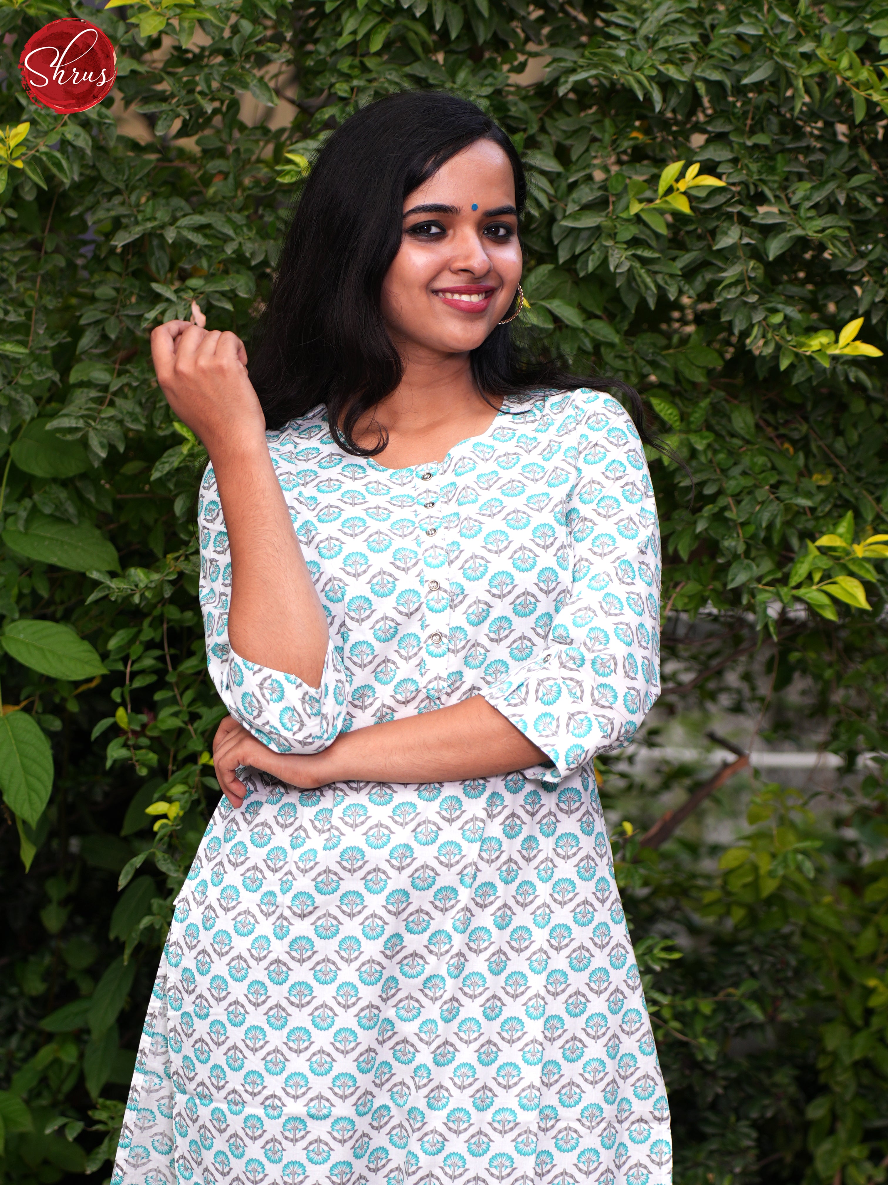 blue- Readymade Kurti - Shop on ShrusEternity.com