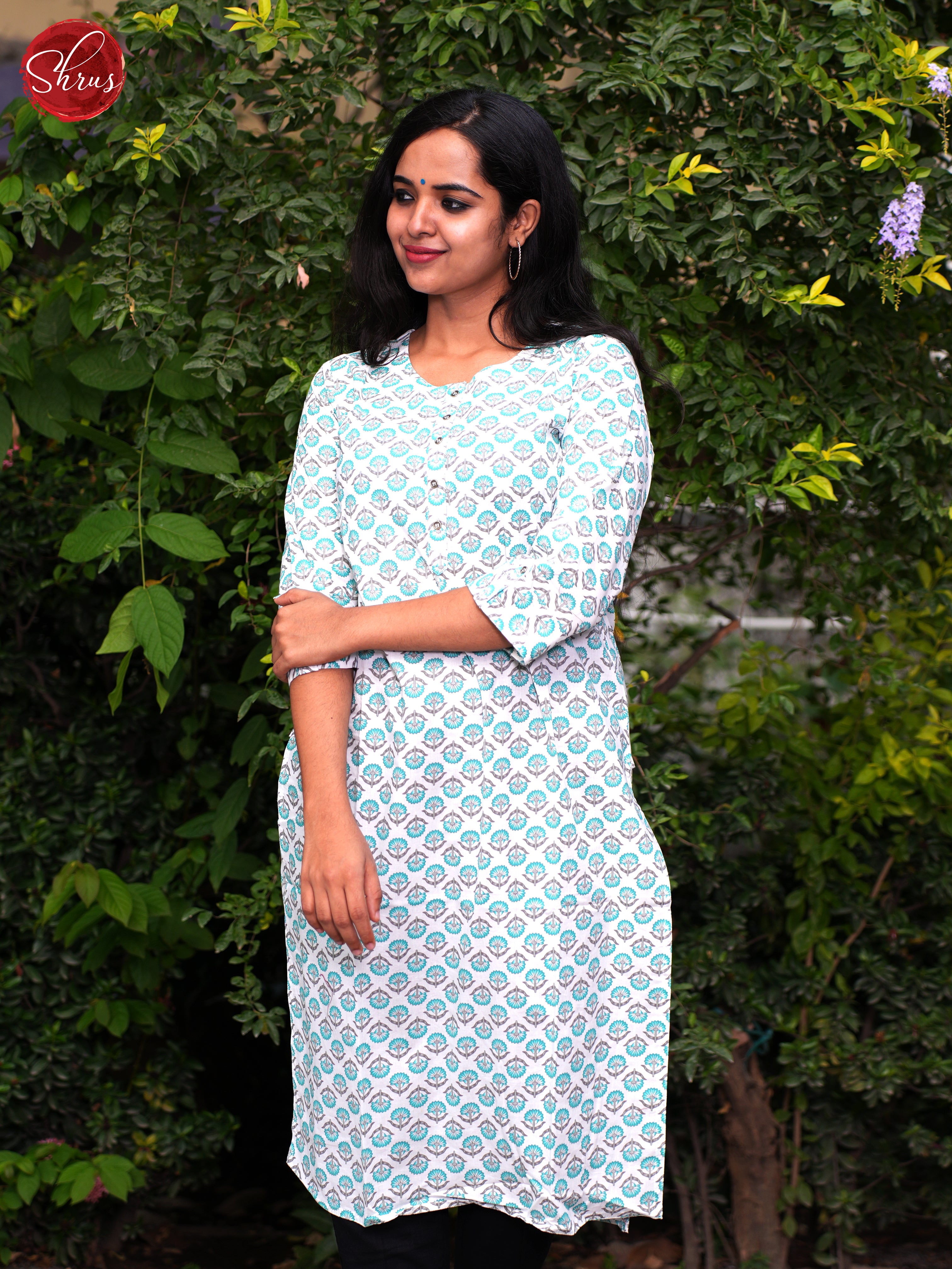 blue- Readymade Kurti - Shop on ShrusEternity.com