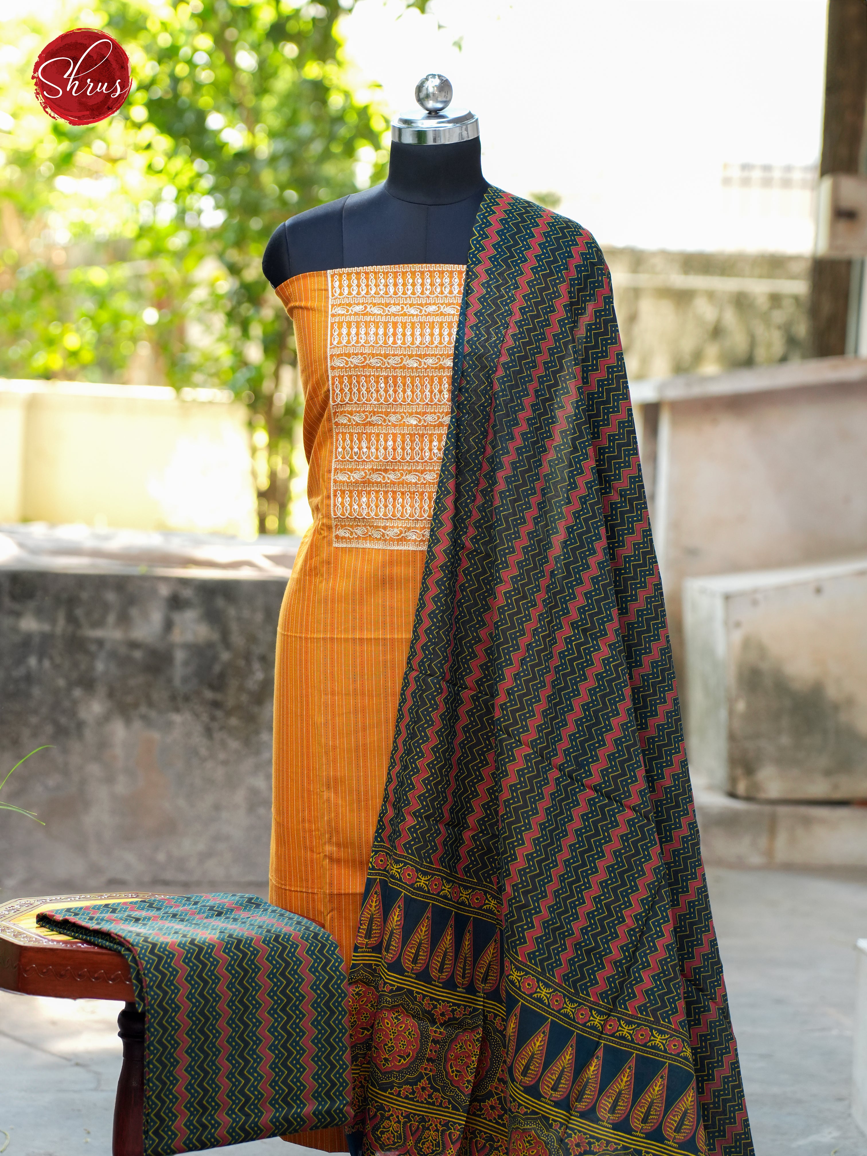 Mustard & Green - Ajrakh Salwar - Shop on ShrusEternity.com