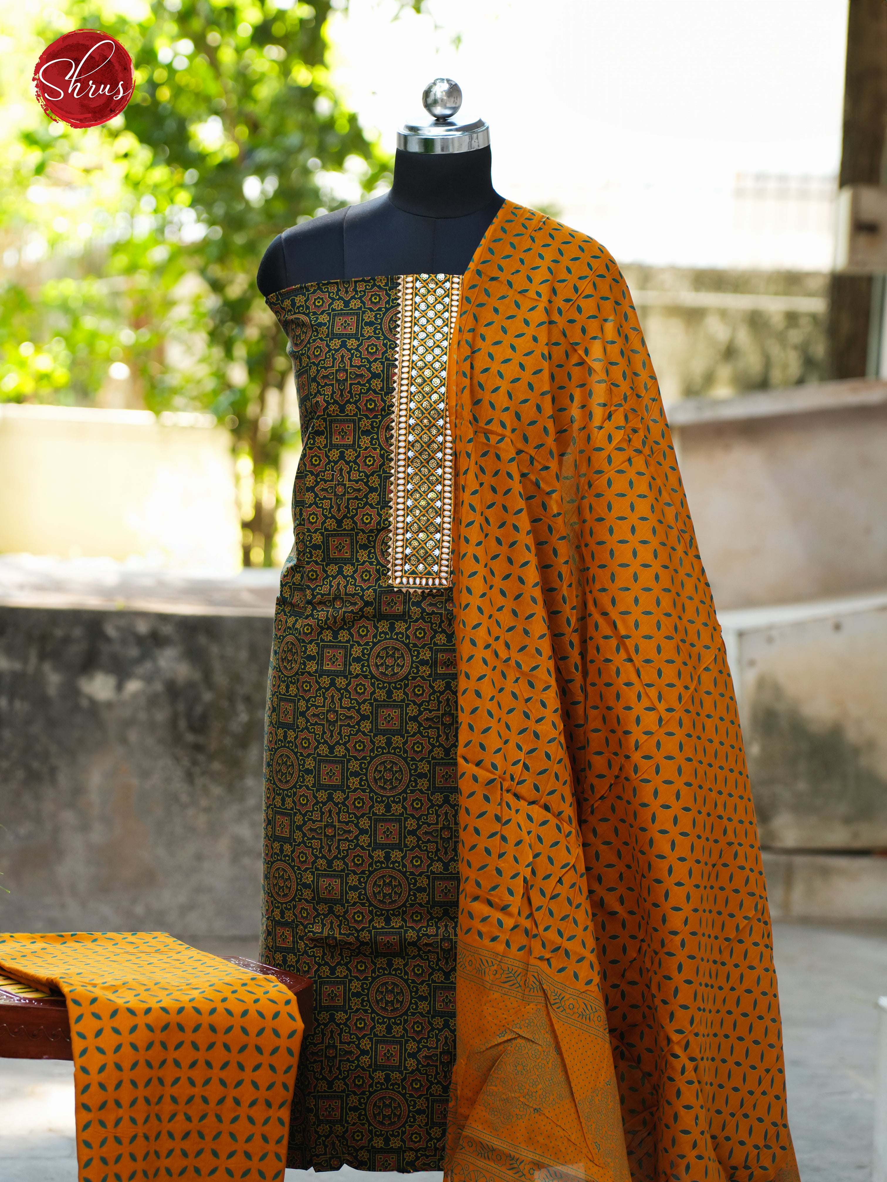 Green & Mustard - Ajrakh Salwar - Shop on ShrusEternity.com
