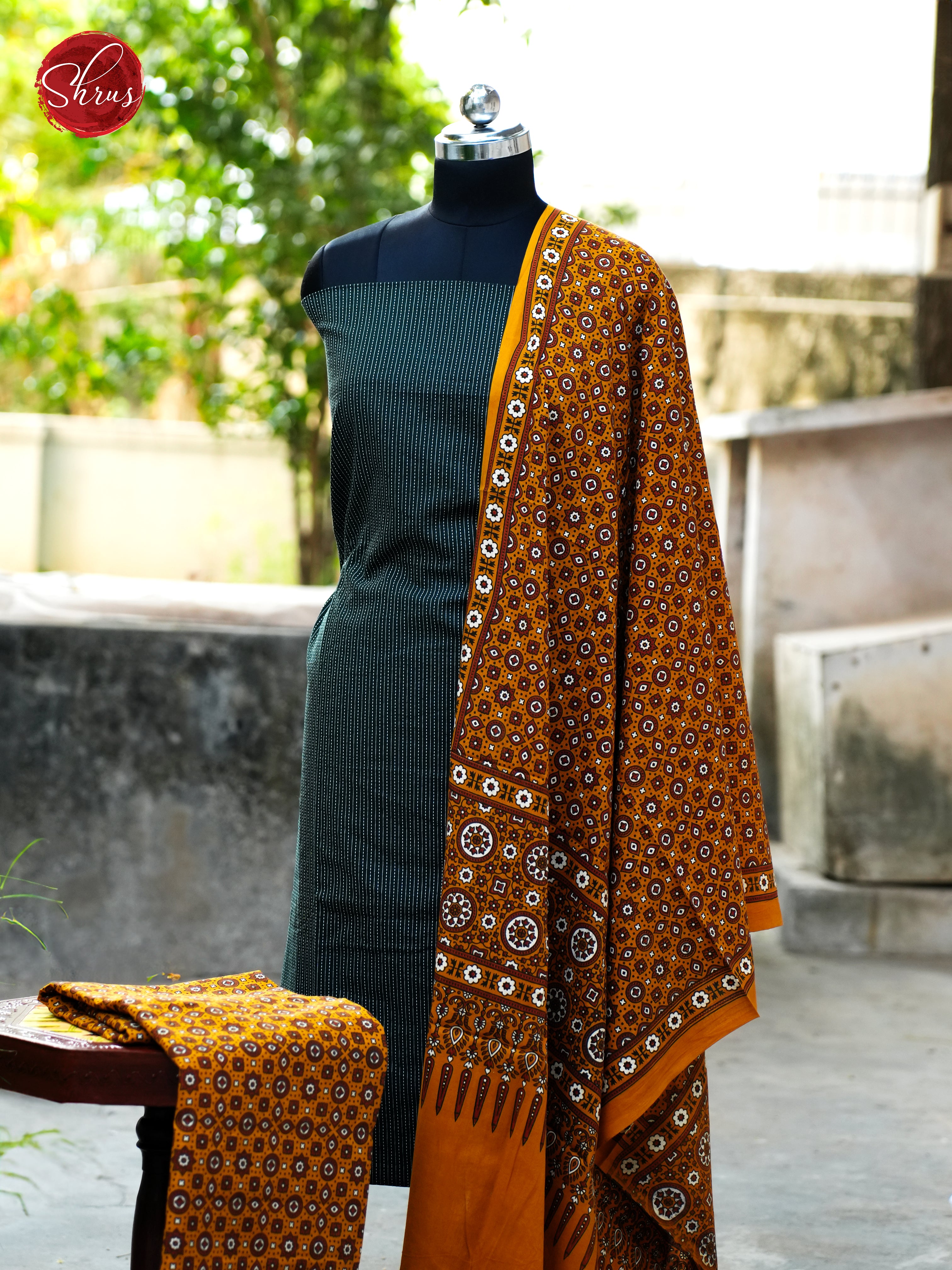 Green & Mustard - Ajrakh Salwar - Shop on ShrusEternity.com