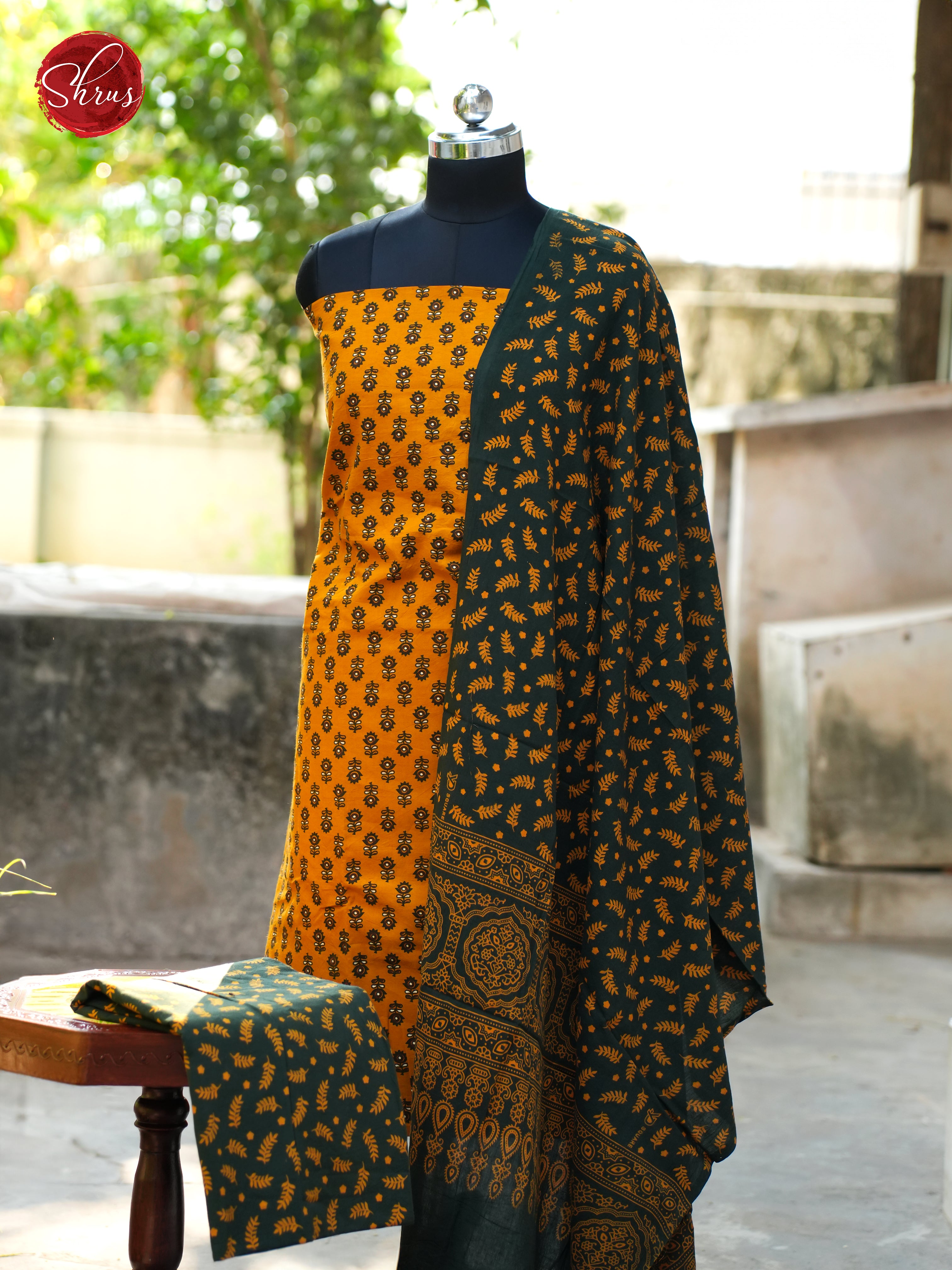 Mustard & Green - Ajrakh Salwar - Shop on ShrusEternity.com