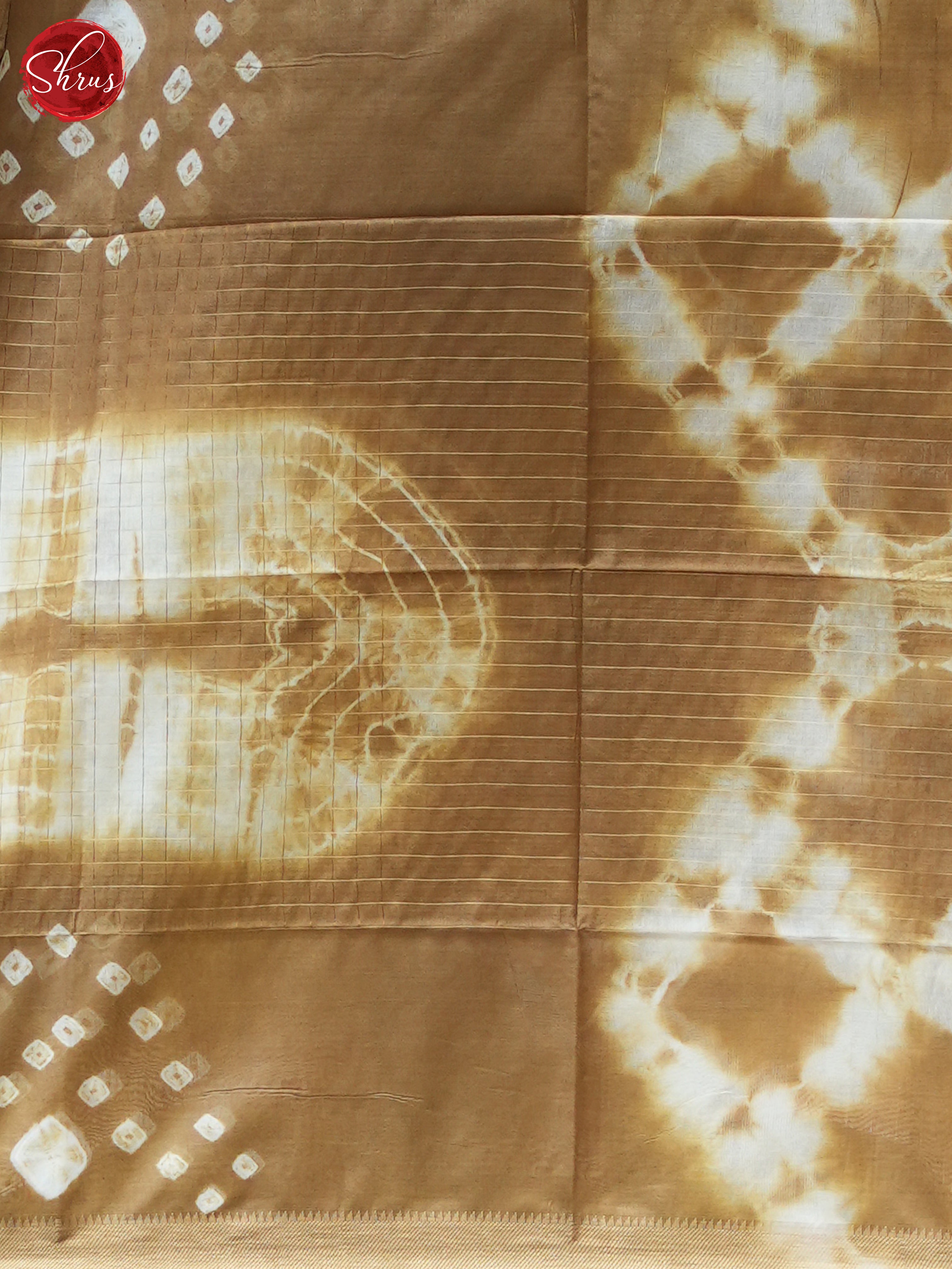 Cream & Beige - Shibori Saree - Shop on ShrusEternity.com