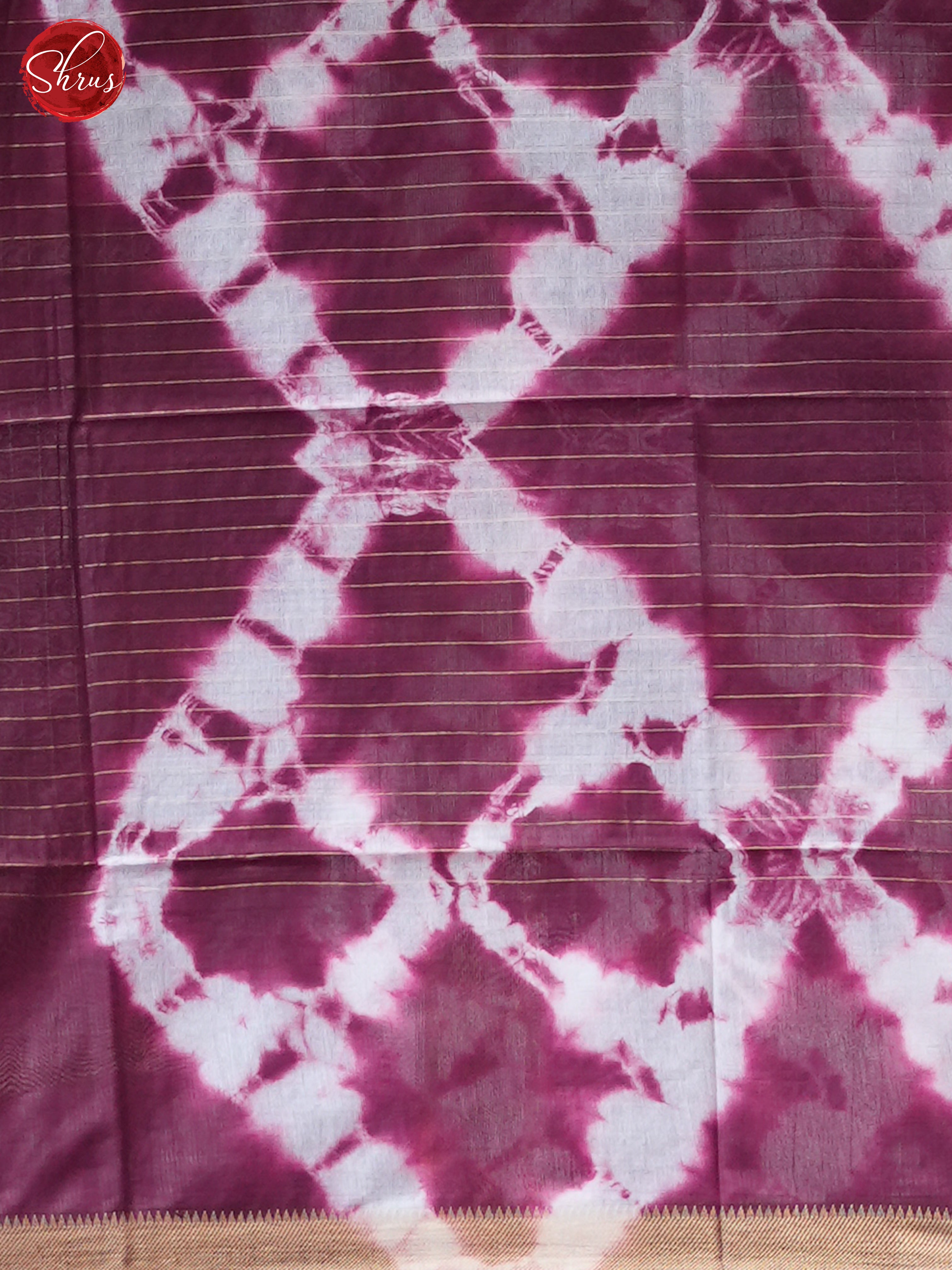 Cream & Wine- Shibori Saree - Shop on ShrusEternity.com