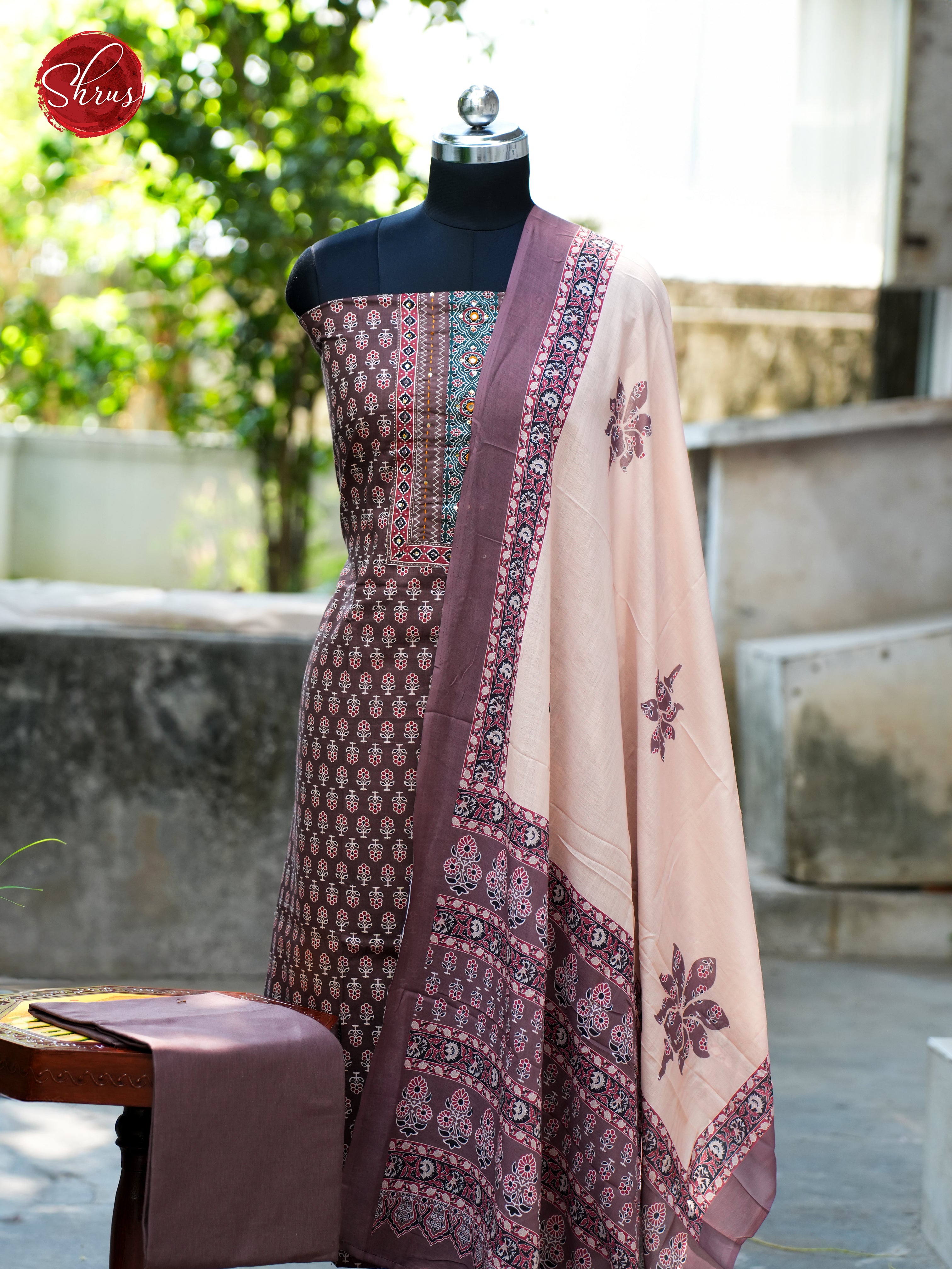 Brown & Cream - Ajrakh Salwar - Shop on ShrusEternity.com