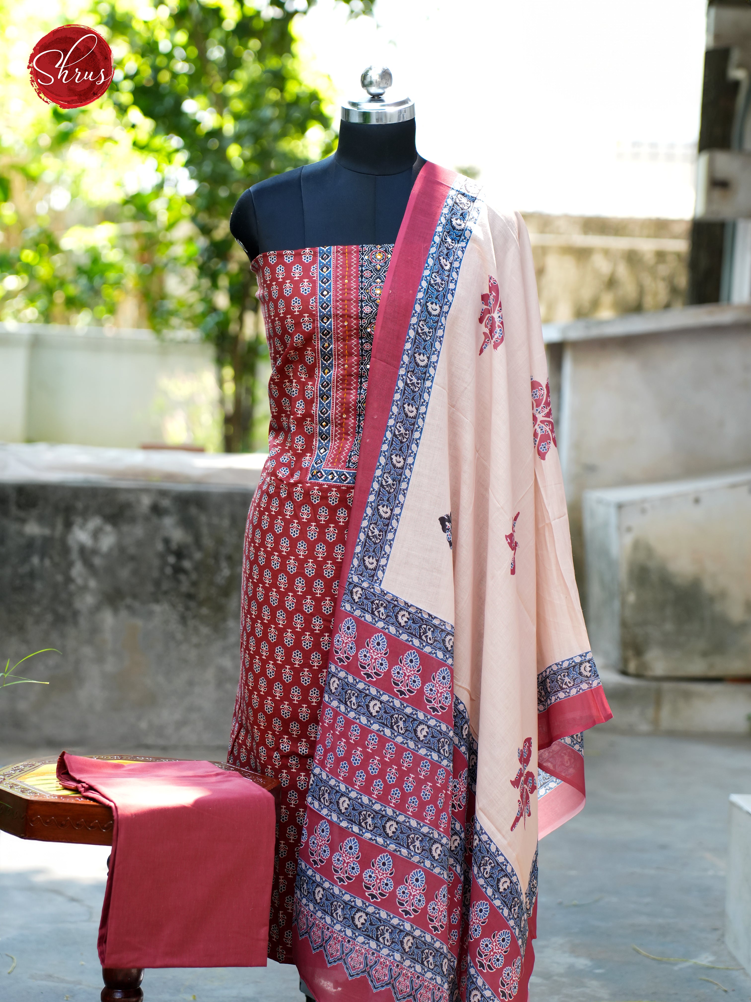Maroon & Brown - Ajrakh Salwar - Shop on ShrusEternity.com