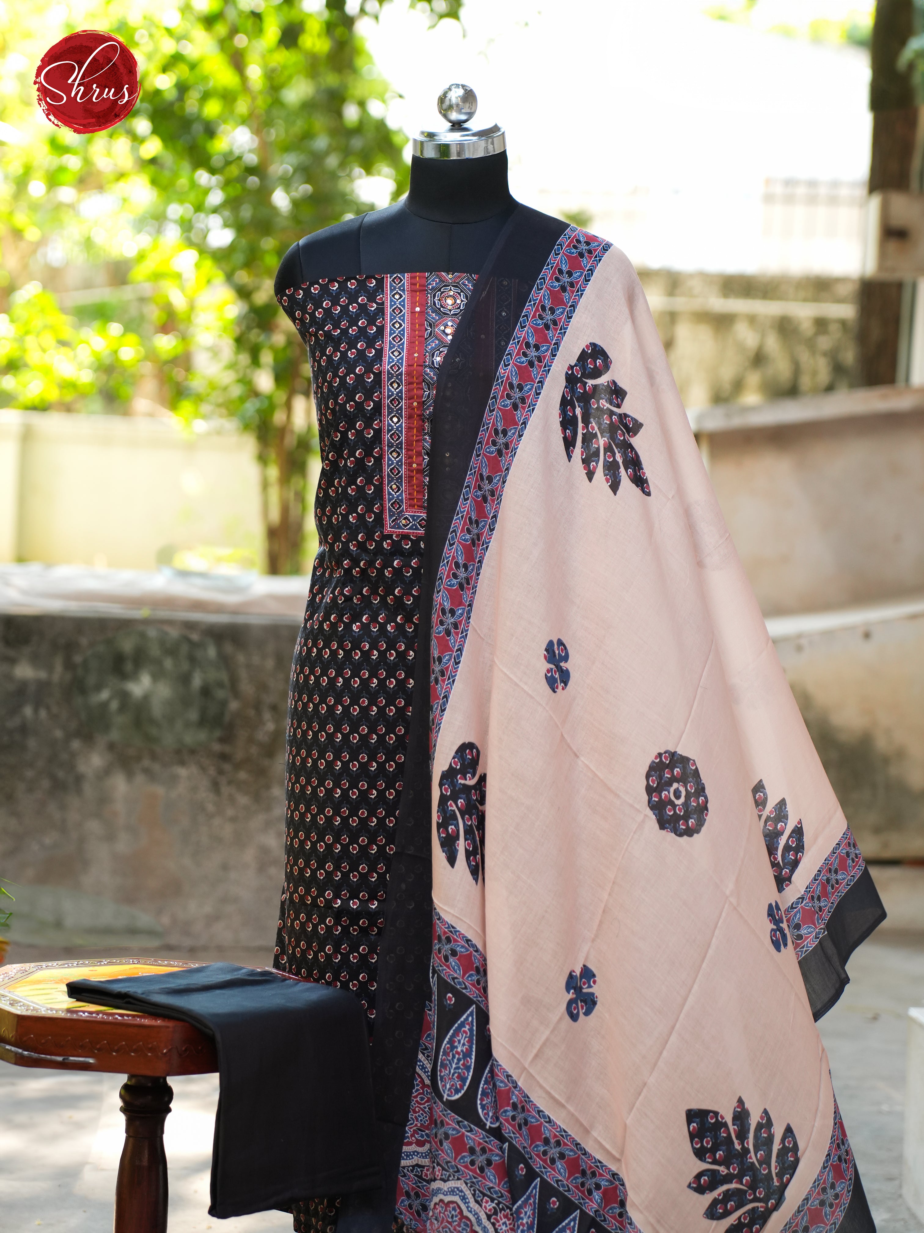 Black & Cream - Ajrakh Salwar - Shop on ShrusEternity.com